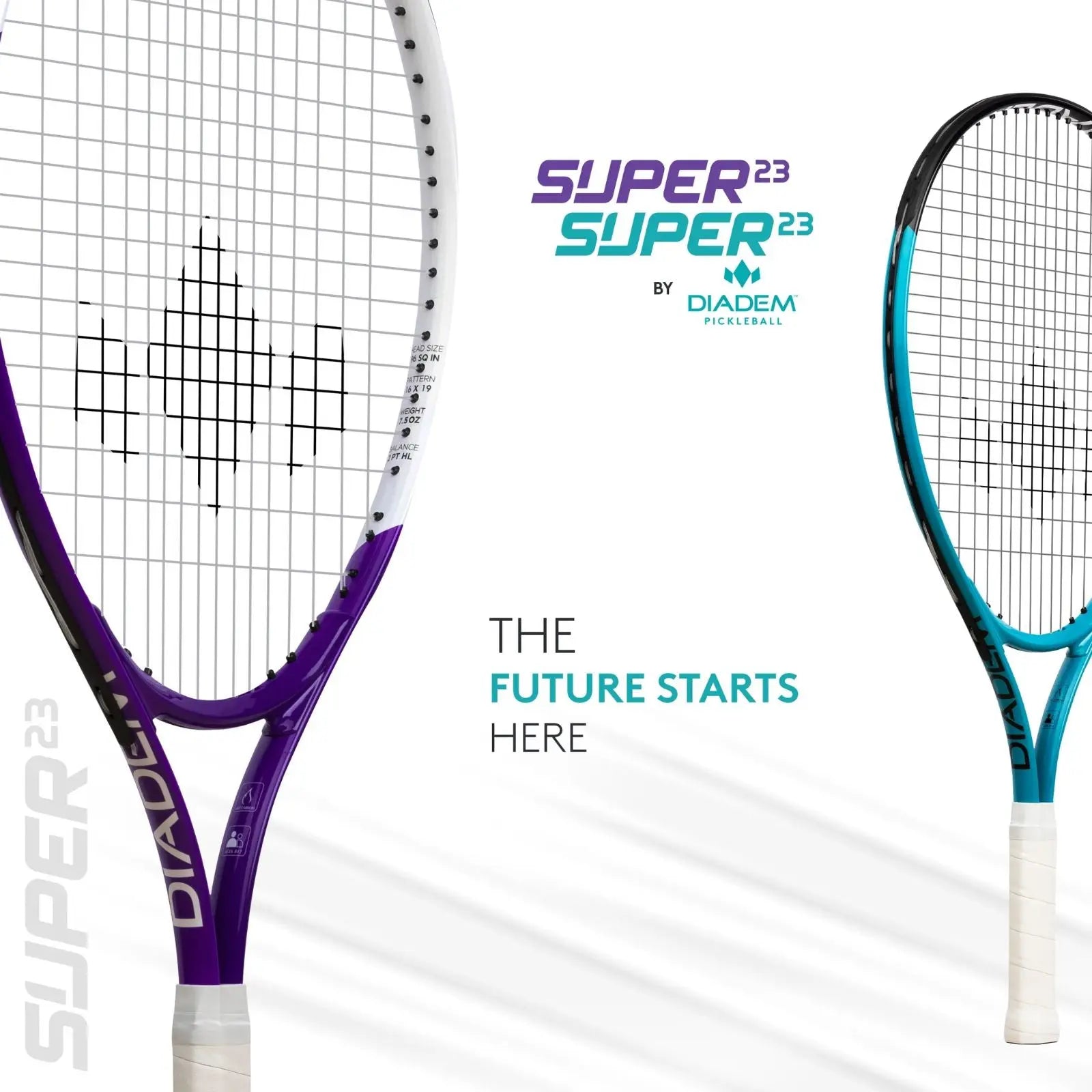 Diadem Junior Tennis Racquet Super 23 Purple
