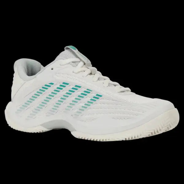 KSwiss Women's Tennis Shoes Hypercourt Express 3 - Clay Court - Blanc / Gray/Baltic