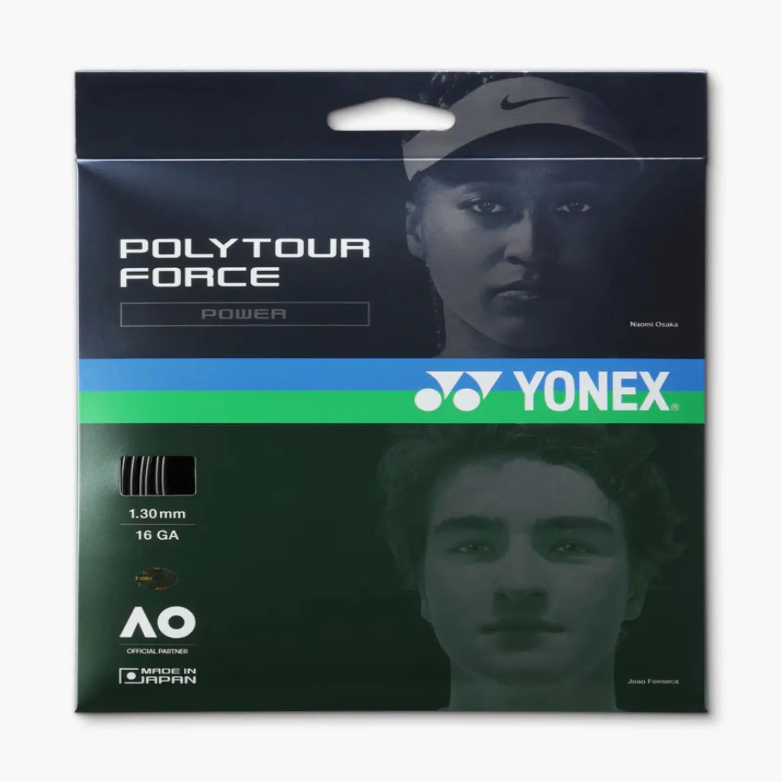 Yonex Poly Tour Force 130 Tennis String Set-Black