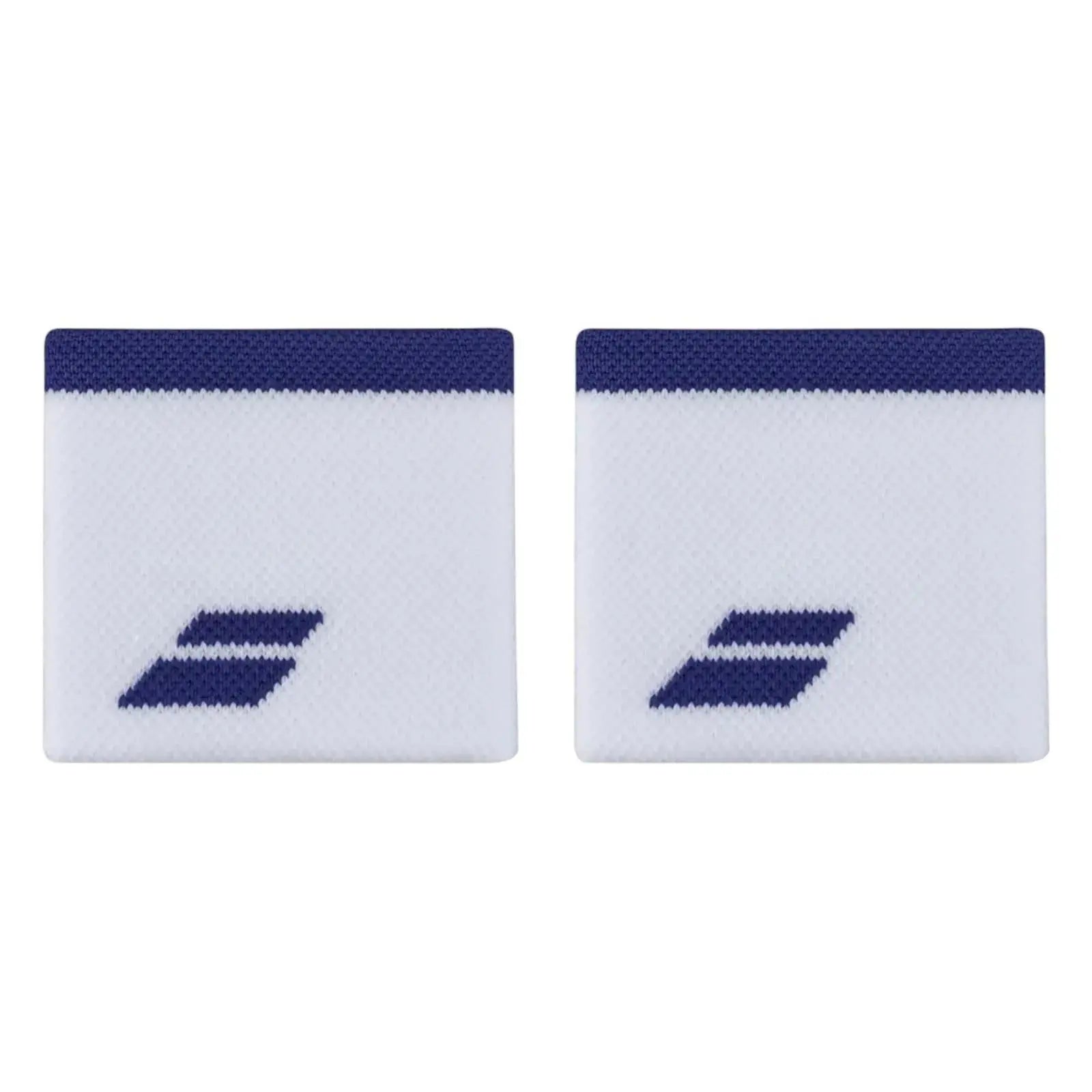 Babolat Logo Wristband - White/Sodalite Blue - 2 Pack