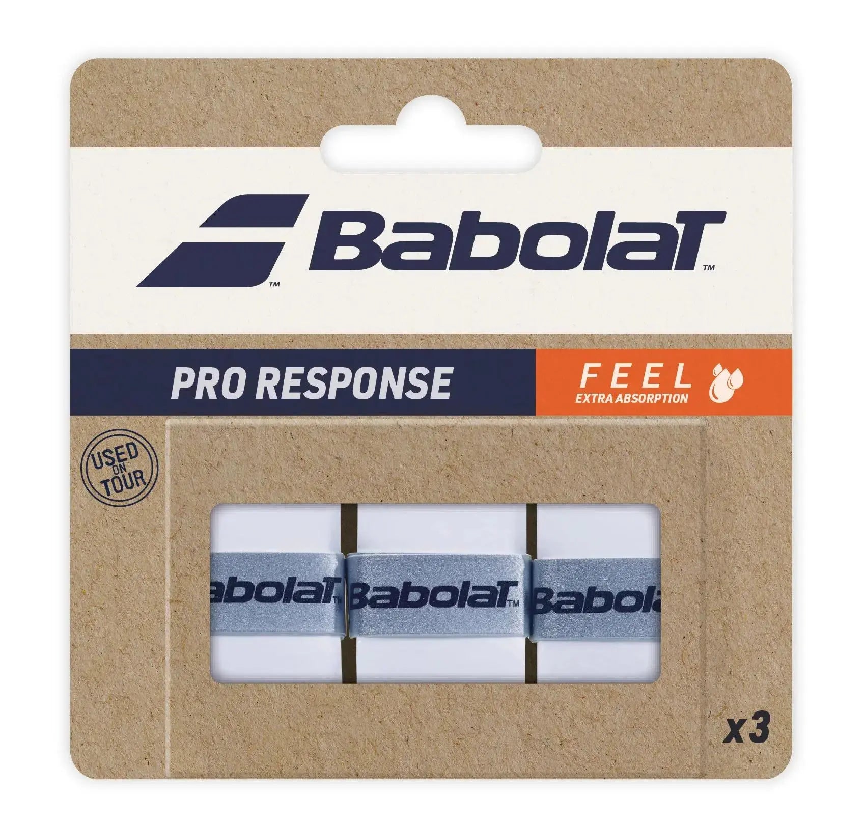 Babolat Tennis Overgrip PRO Response 3 Pack - White
