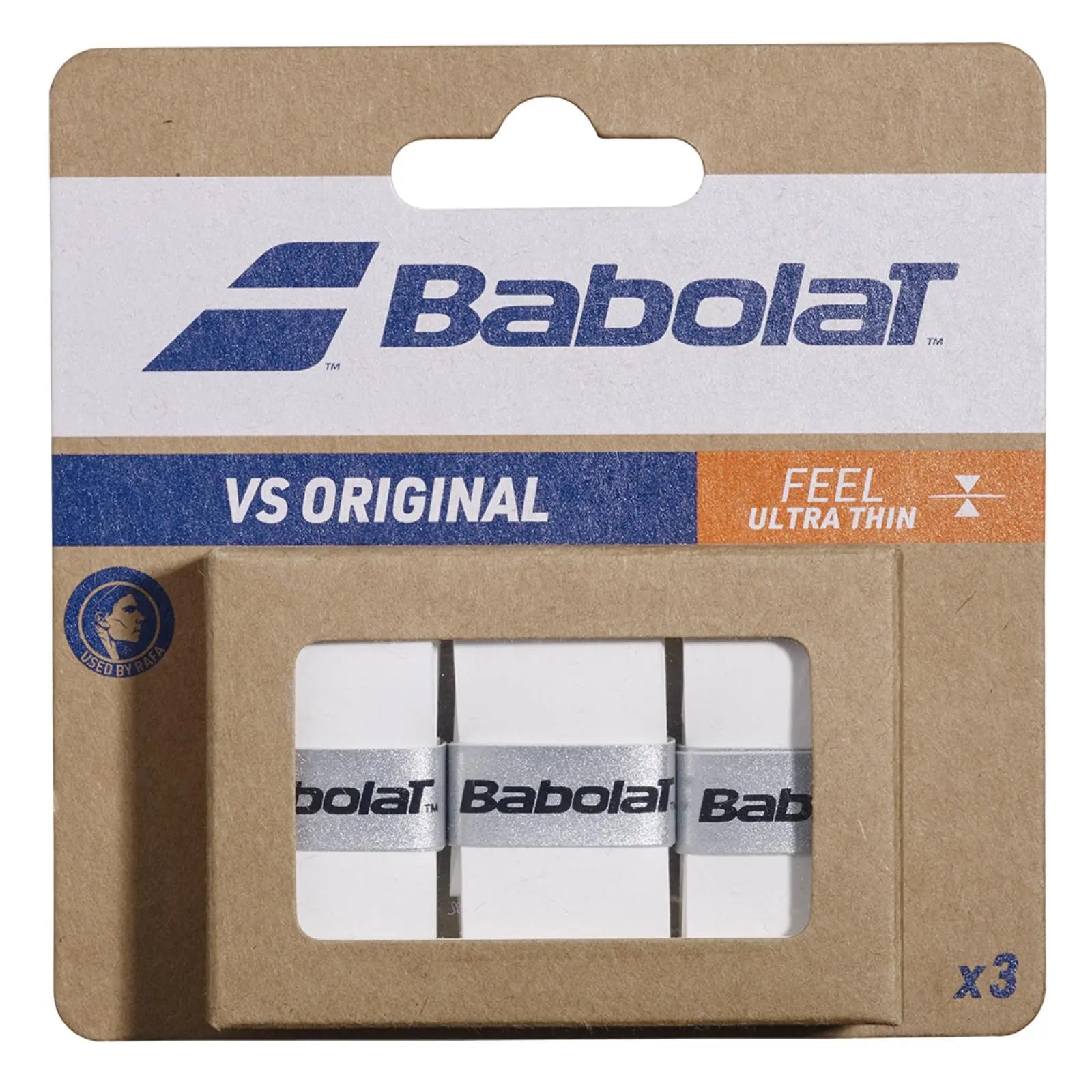 Babolat Tennis Overgrip Vs Original 3 Pack- White