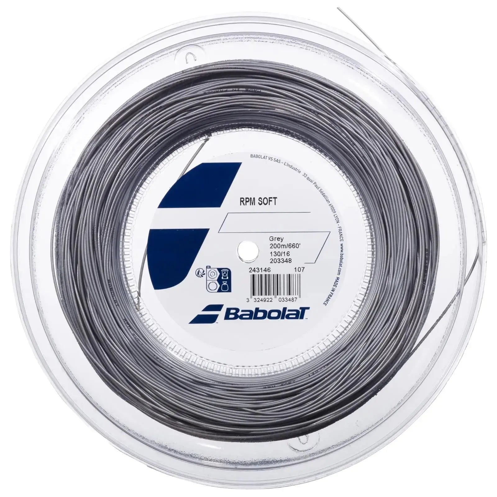 Babolat Tennis String RPM Blast+ Soft (Hybrid) - 1.30 (16) - Natural