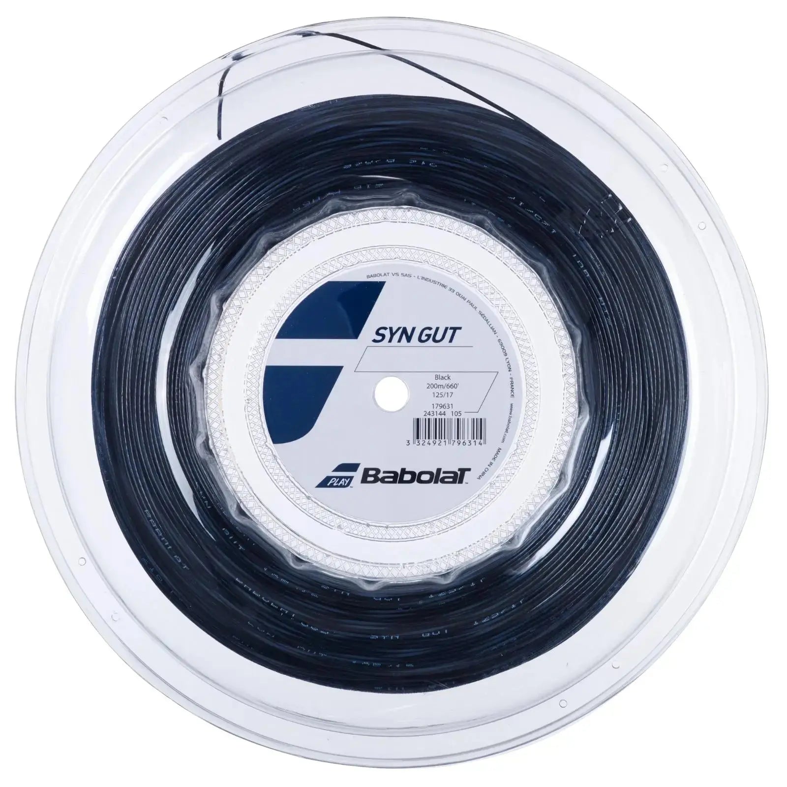 Babolat Tennis String Synthetic Gut Force 12M - 1.30 (16) - Black