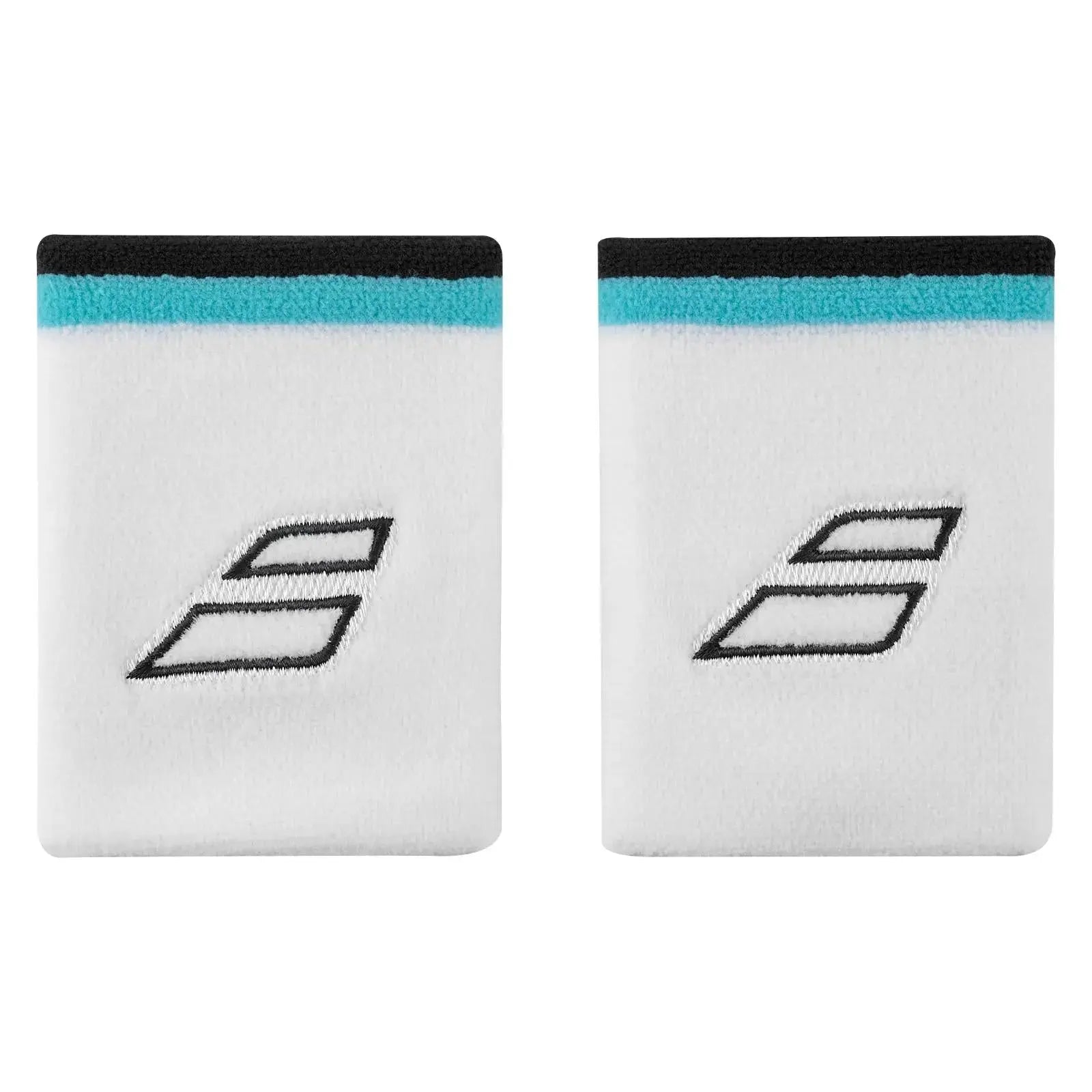 Babolat Terry Jumbo Wristband - White/Estate Blue - 2 Pack