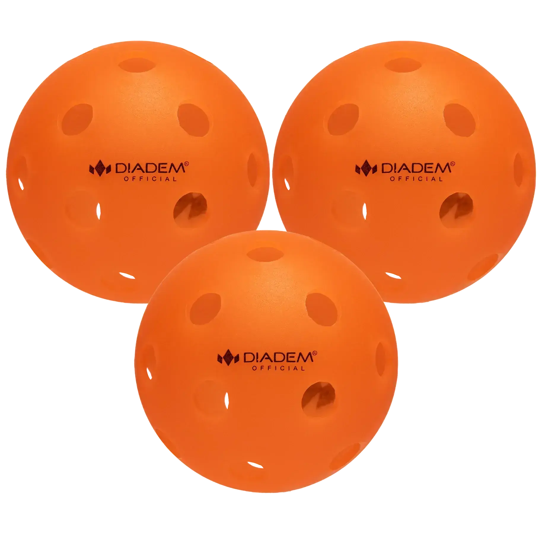 Diedem Official Pickleball Indoor Ball - 3 Pk Orange