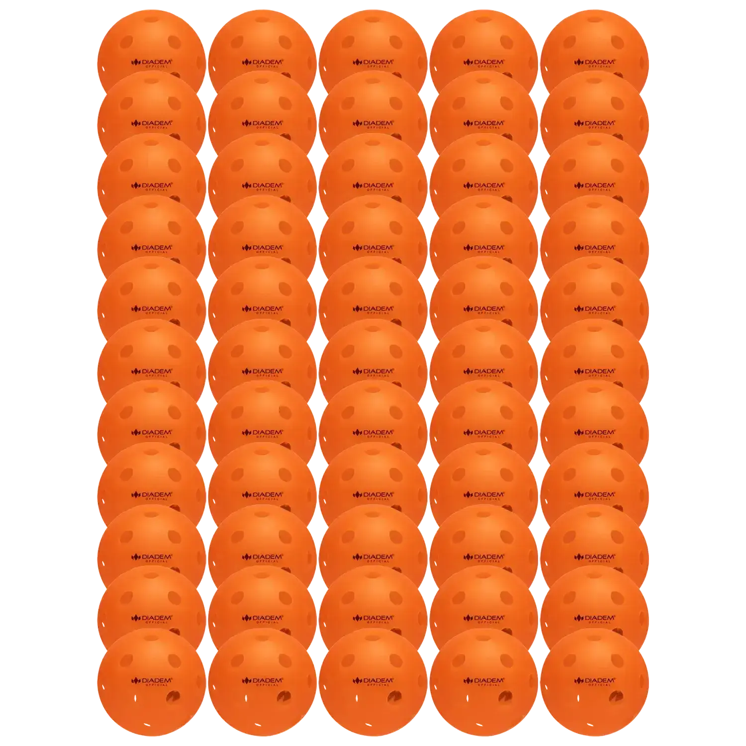 Diedem Official Pickleball Indoor Ball - 50 Pk Orange