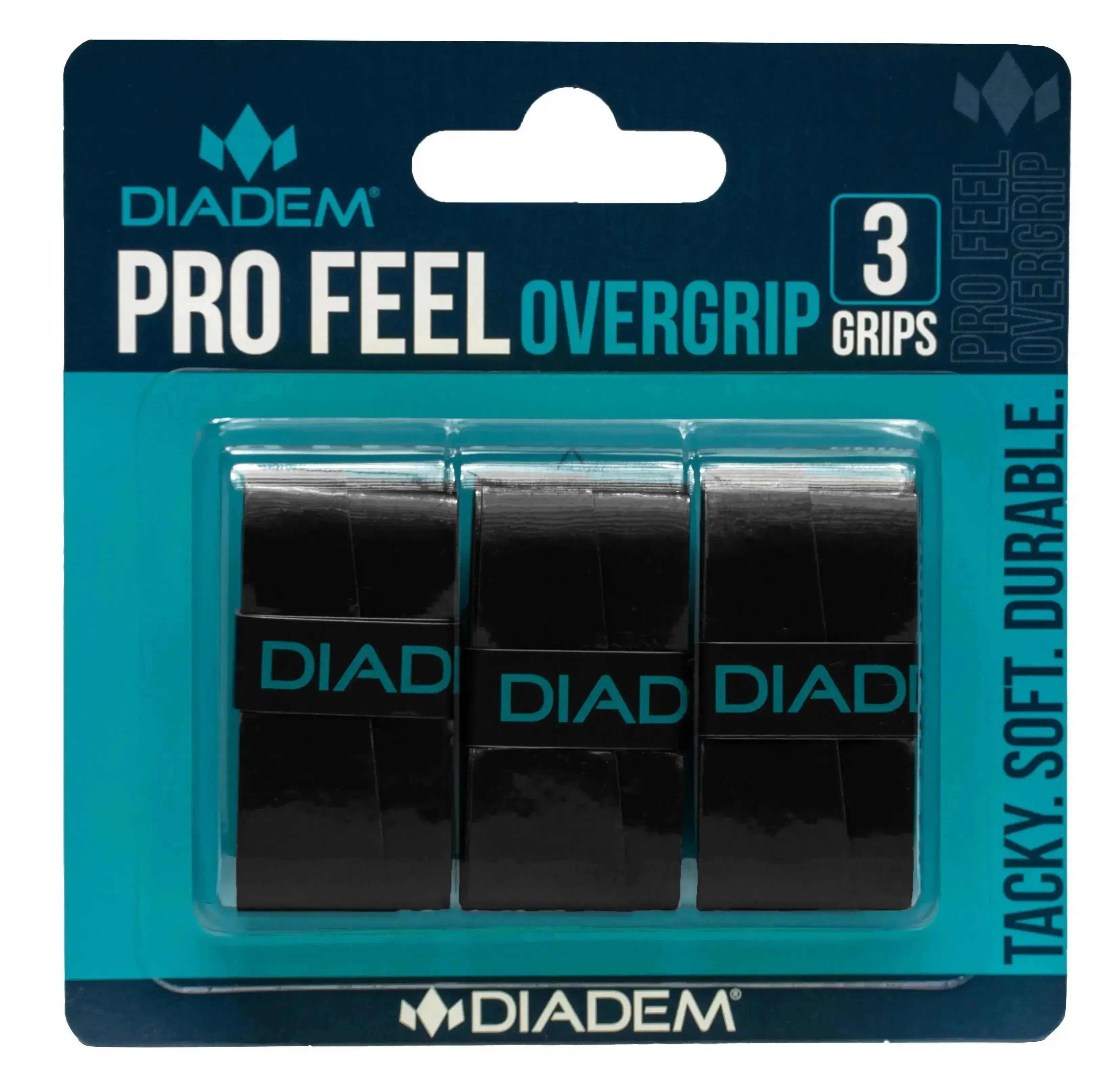 Diedem Pickleball Paddle Grip Pro Feelgrip 3-Pk Black