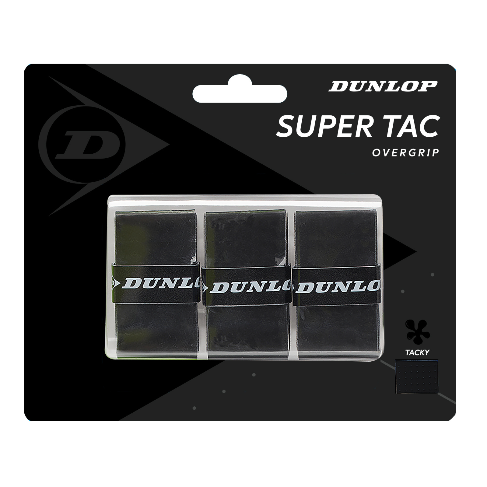Dunlop Over Grip Super-Tac Black 3-Pack (Made In Japan) - Tacky
