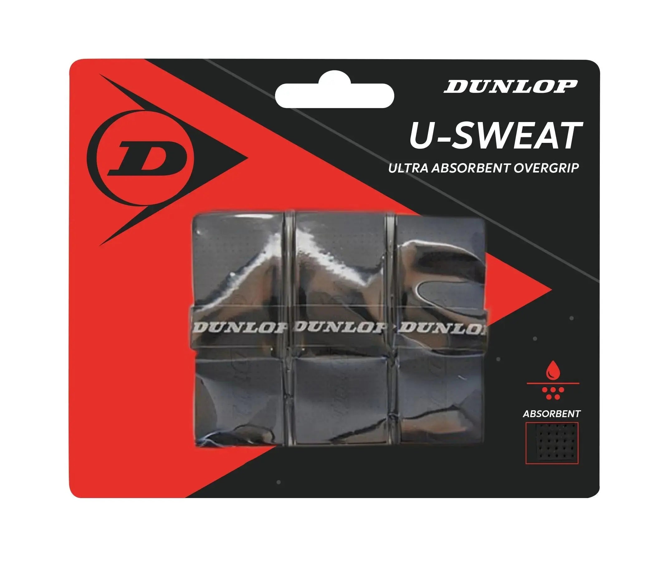 Dunlop Over Grip U-Sweat Black 3-Pack - Absorbant