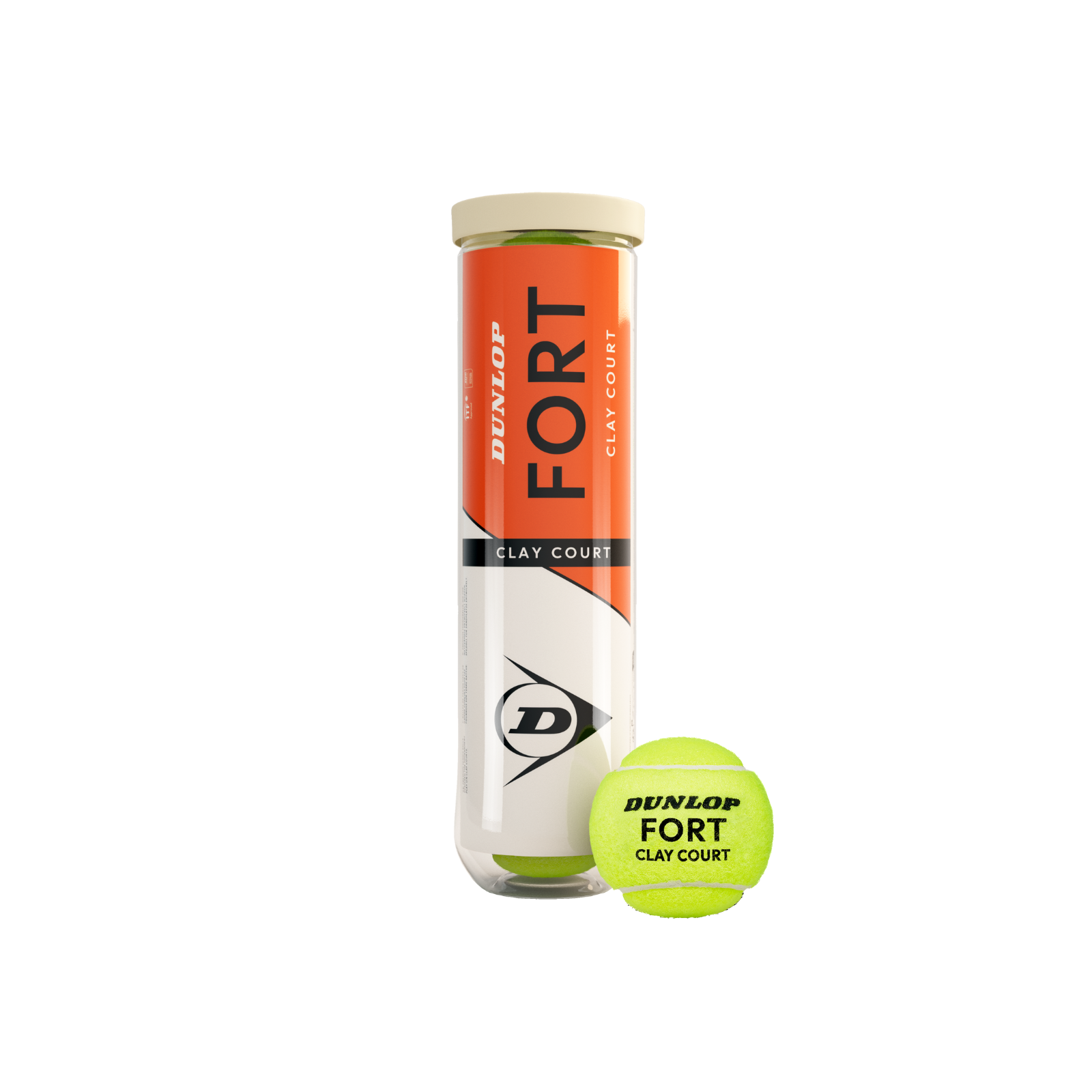 Dunlop Tennis Ball Fort Clay Court 4-Ball Tin