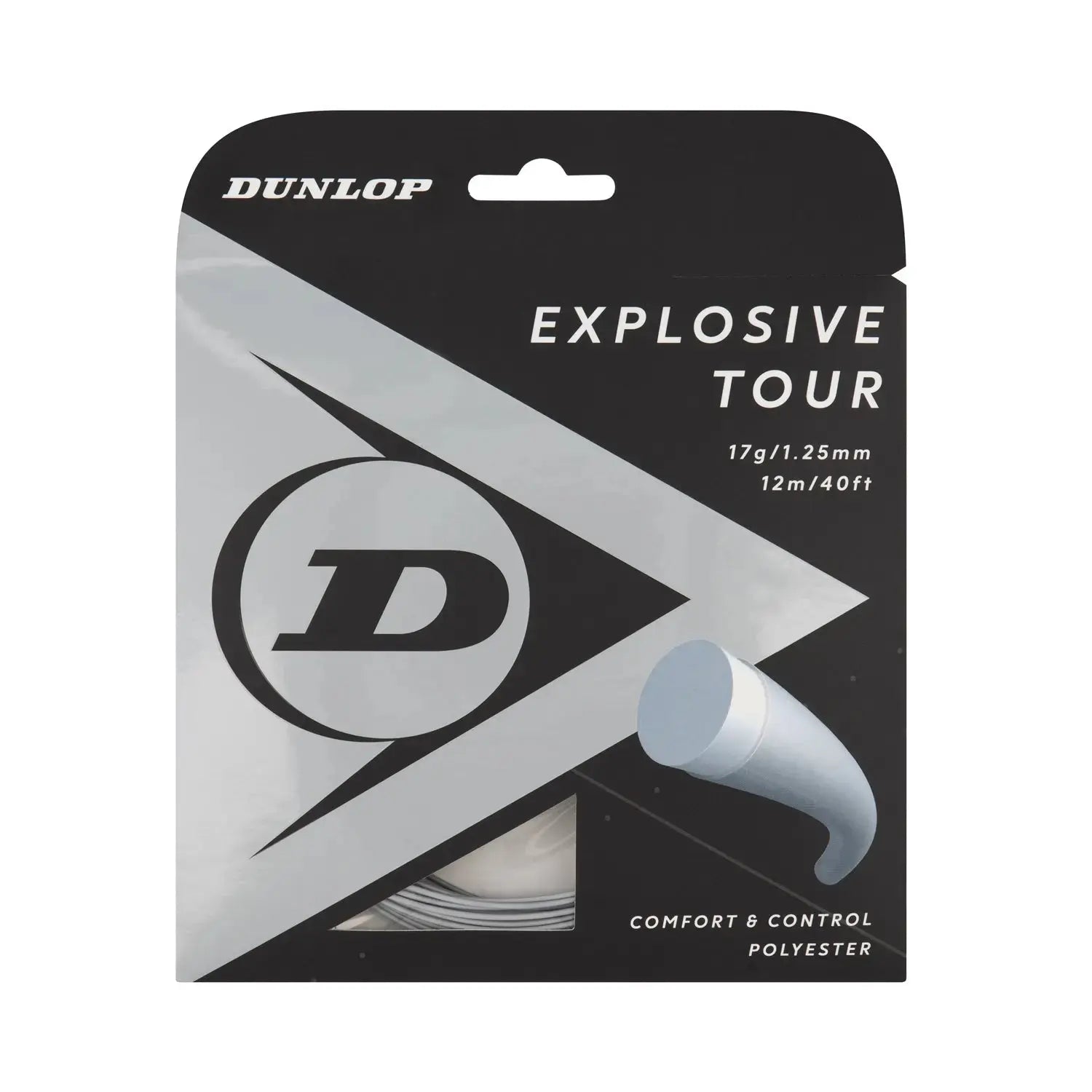 Dunlop Tennis String Explosive Tour 17G 1.25mm Set Silver - Polyester - Round