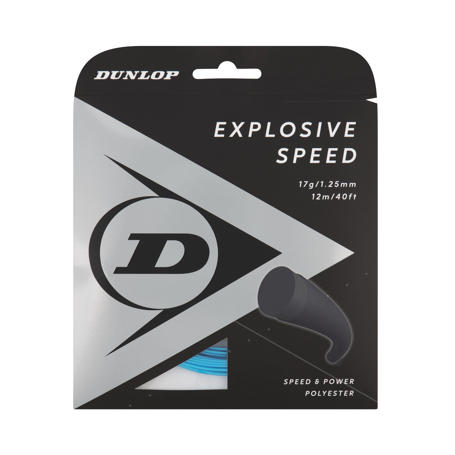 Dunlop Tennis String Explosive Speed 17G Set Blue - Polyester - Round