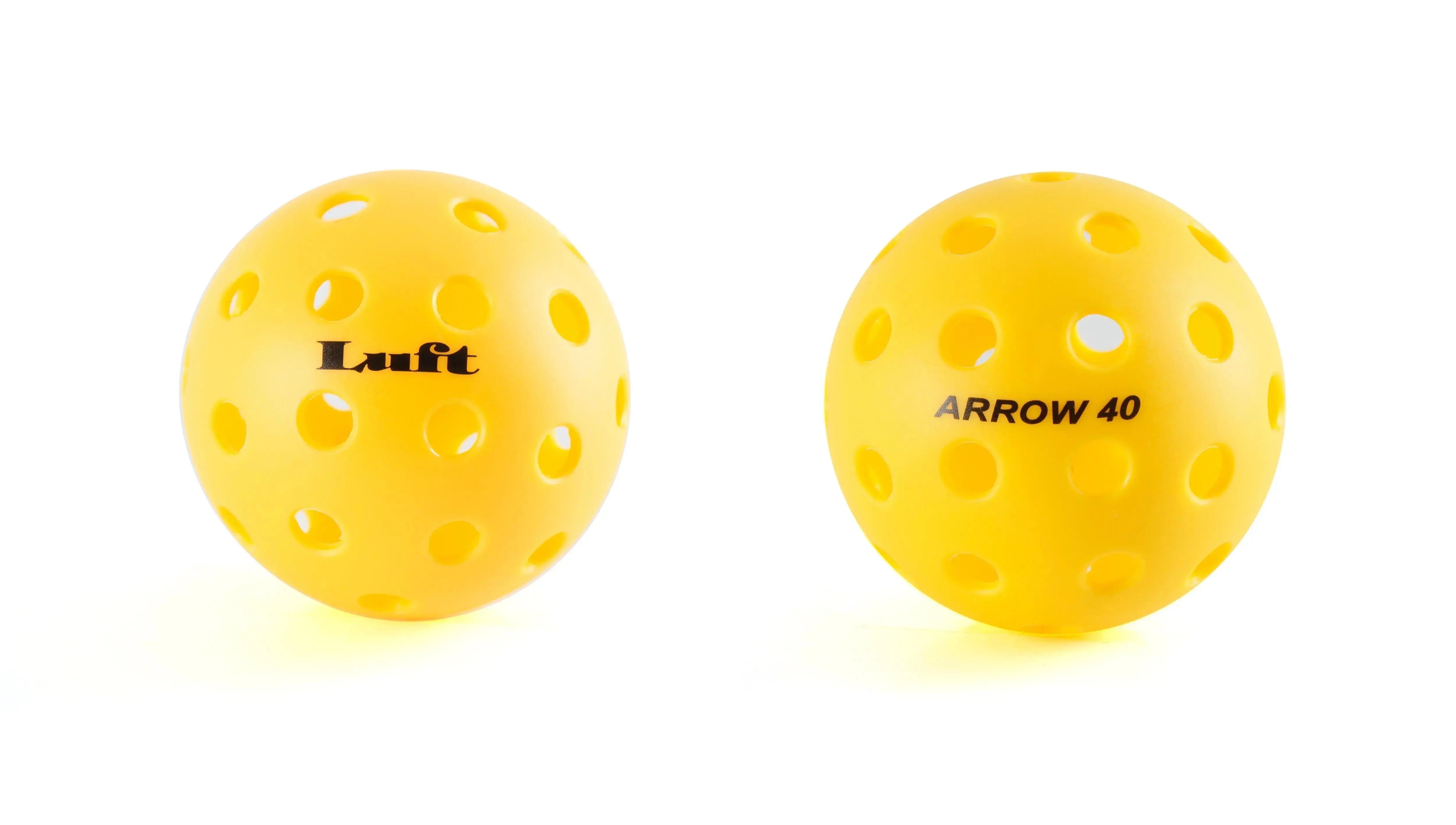 Luft Pickleball Ball Arrow 40 Hole Out & Indoor - Hybrid - 3 Balls