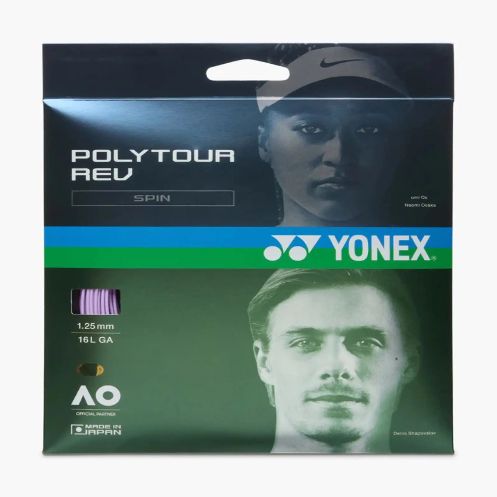 Yonex Tour Rev 1.25 Tennis String 12m Set-Purple