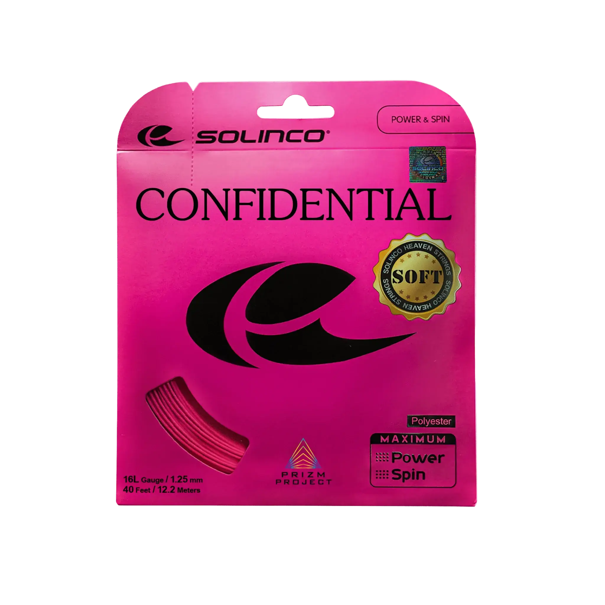Solinco Confidential Tennis String Set 1.3mm 16 Gauge - Pink