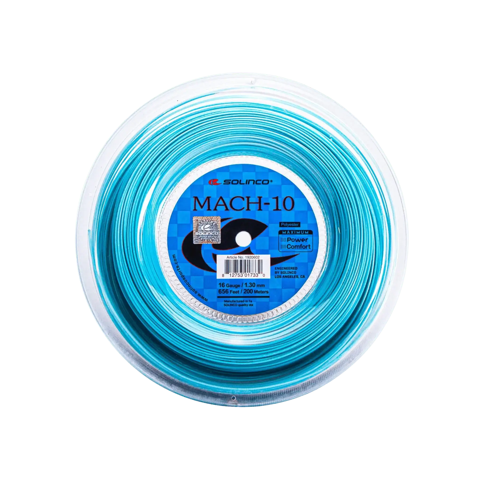 Solinco Mach-10 Tennis String Reel 200 meter 1.3mm 16 Gauge - Blue