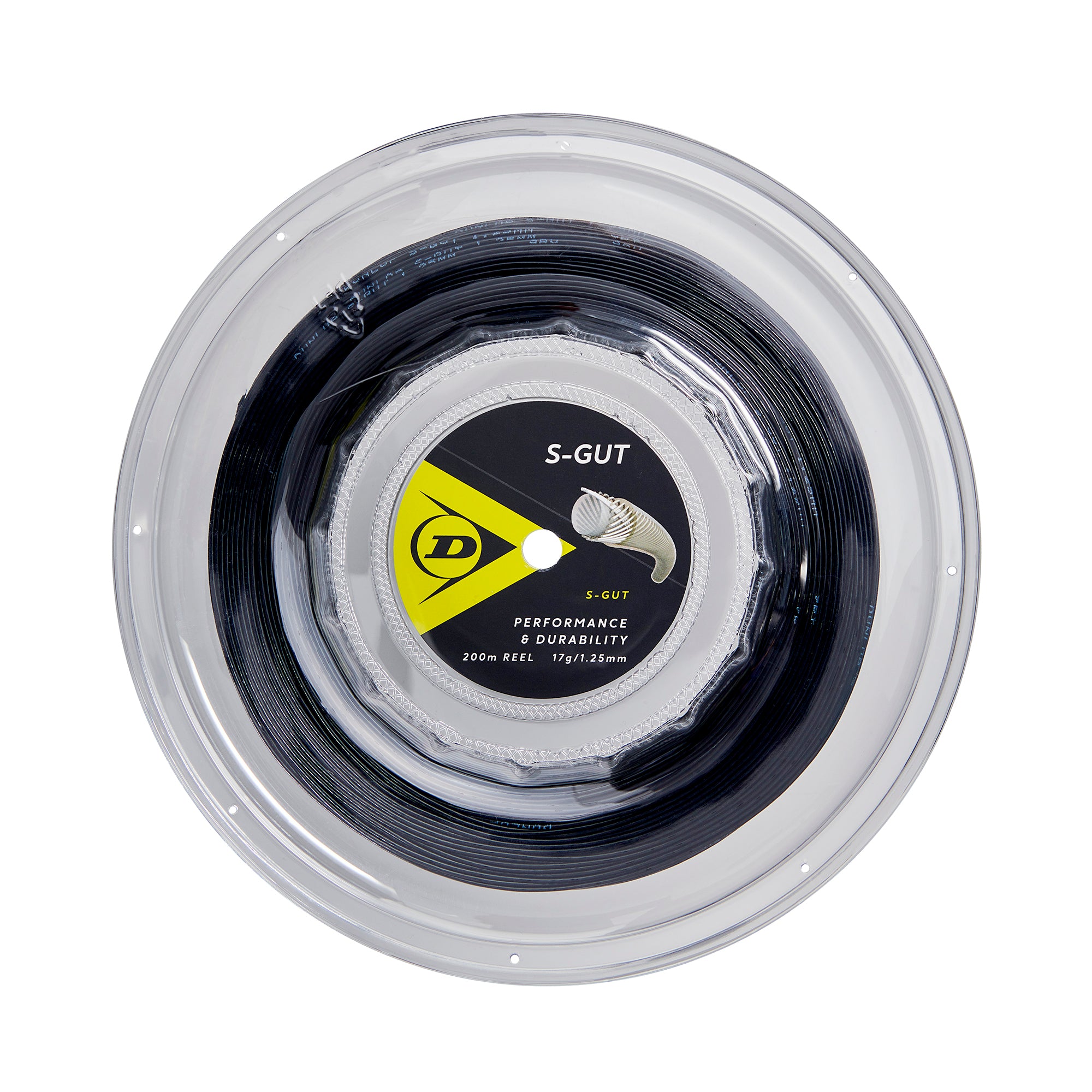 Dunlop Tennis String Syn-Gut 16G 200M Reel Black - Synthetic Gut
