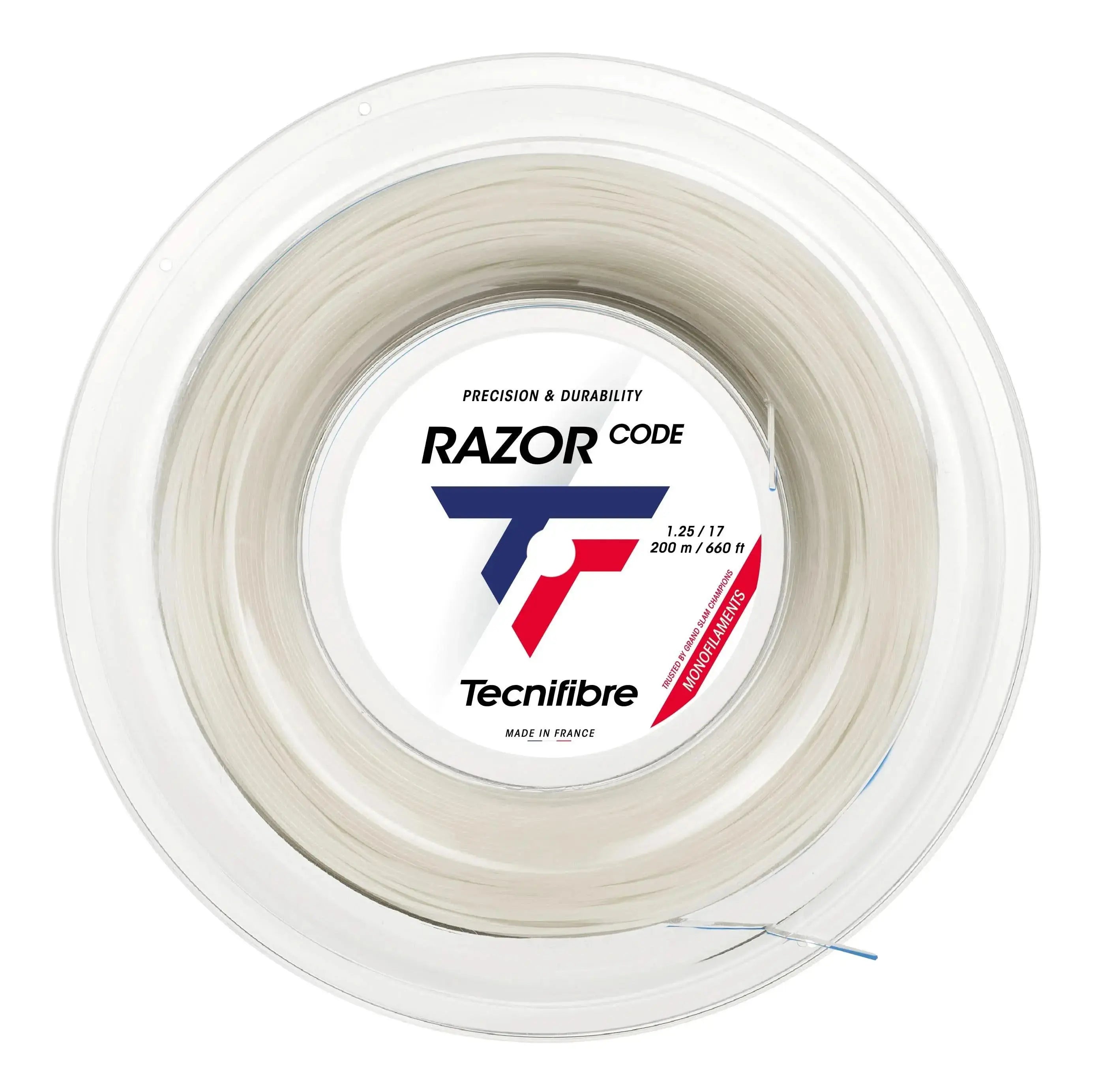 Tecnifibre Tennis String Razor Code 200M - White - 1.25 - Polyester