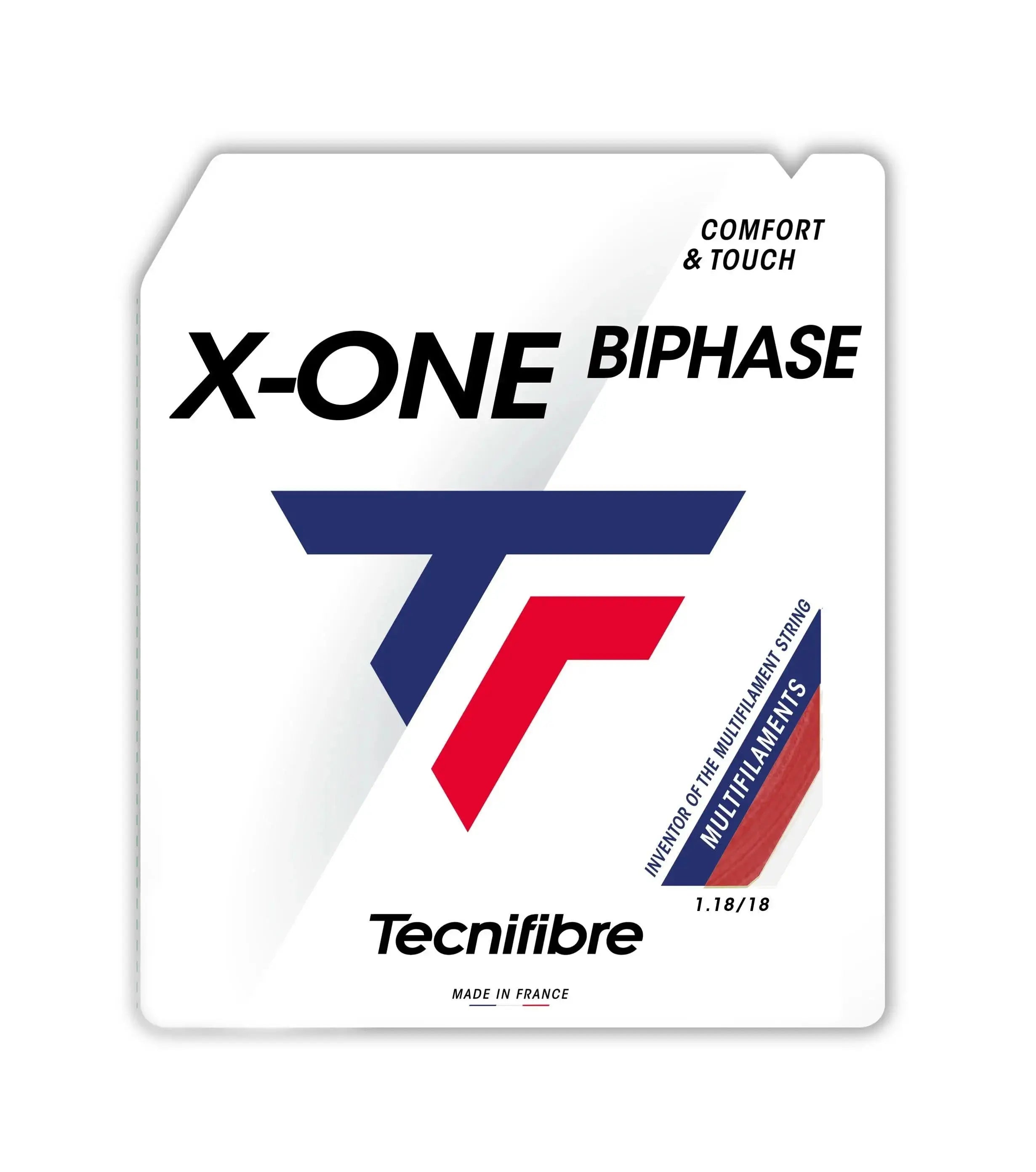 Tecnifibre Tennis String X-One Biphase - Red - 1.18 - Multifilament