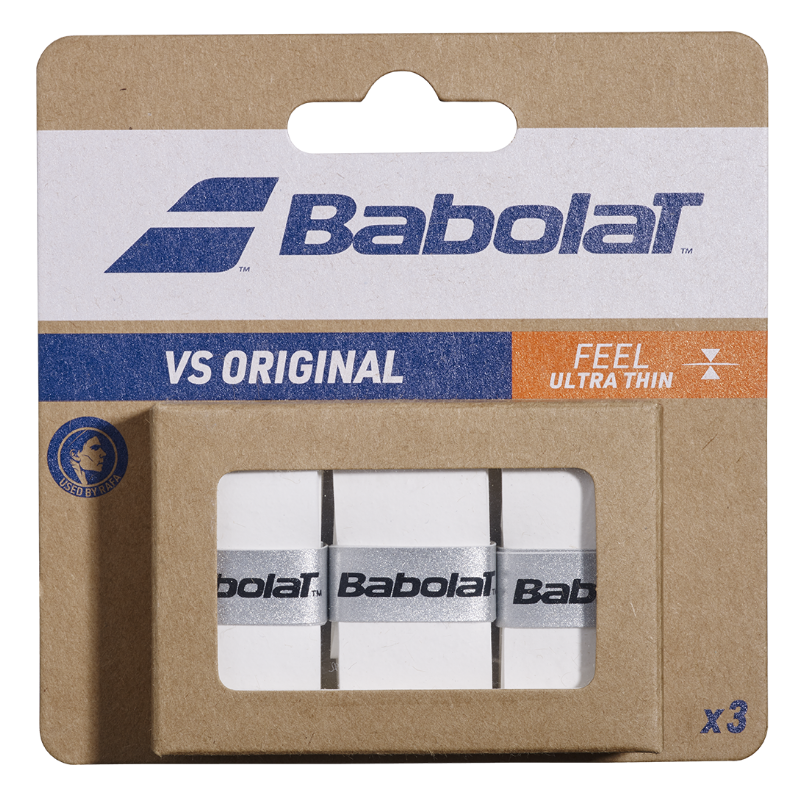 Babolat Tennis Overgrip Vs Original 3 Pack- White