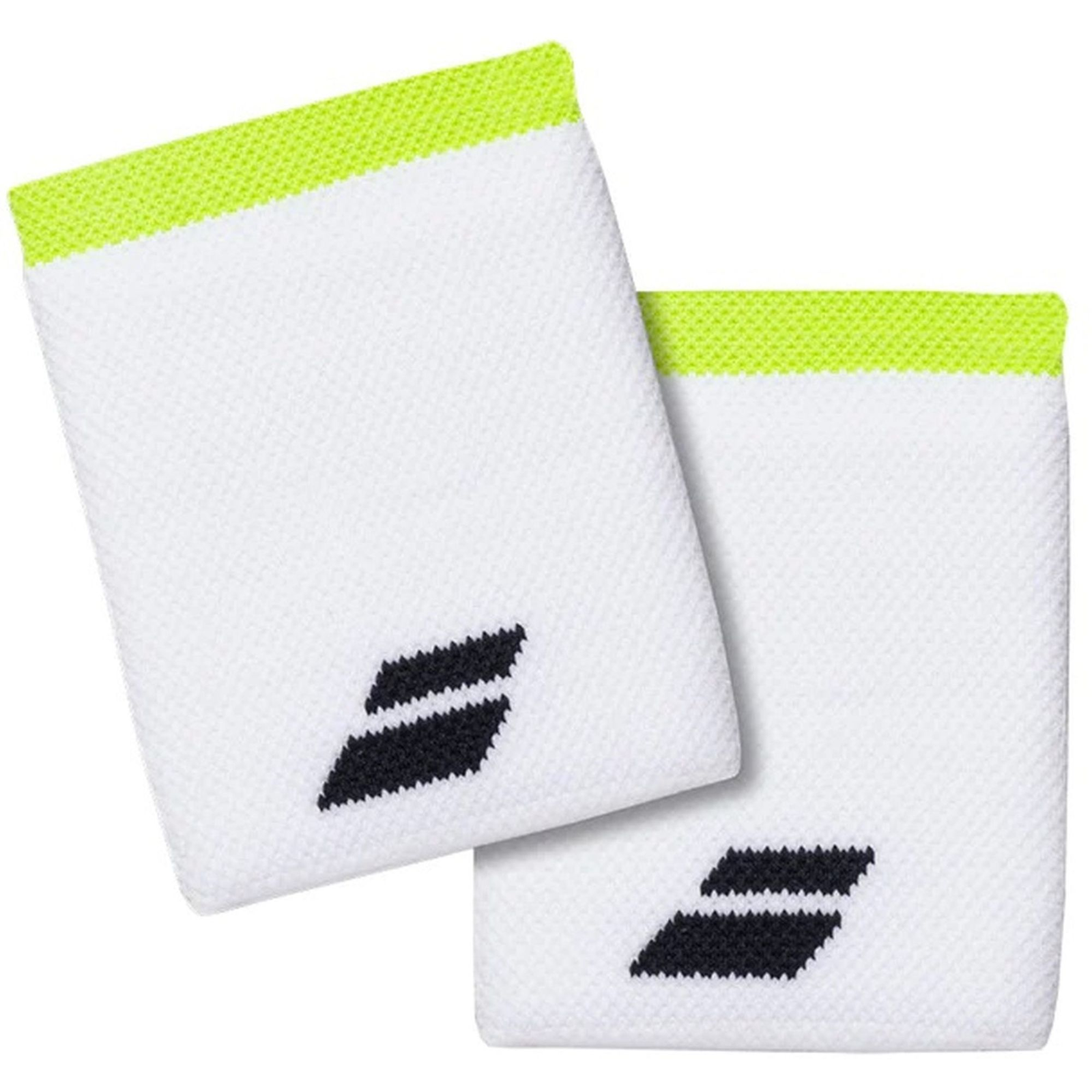 Babolat Logo Wristband Jumbo - White/Aero - 2 Pack