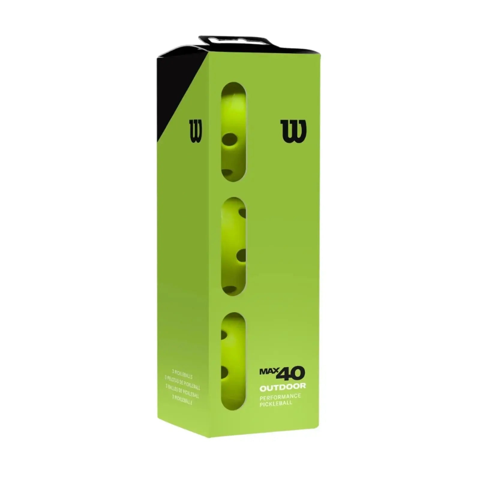 Wilson Pickleball Ball Max 40 Outdoor 3 Pack Green