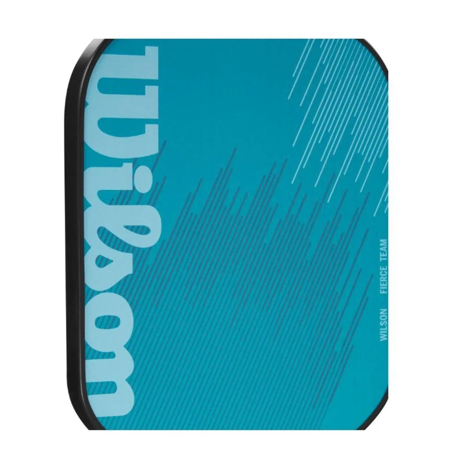 Wilson Fierce Team 13mm blue pickleball paddle with white logo and diagonal lines.