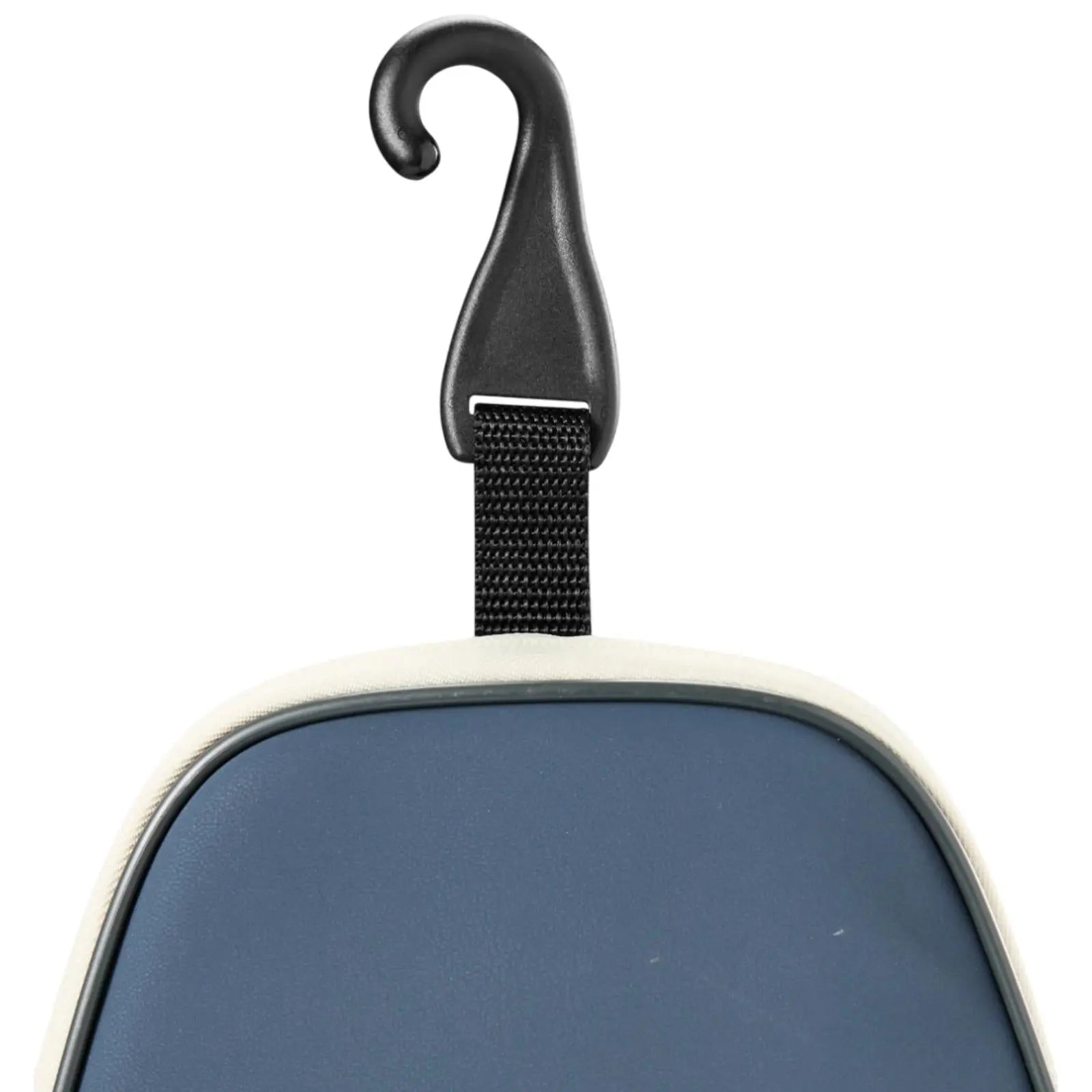 Wilson pickleball paddle full cover with a black fence hook and durable blue and white material.