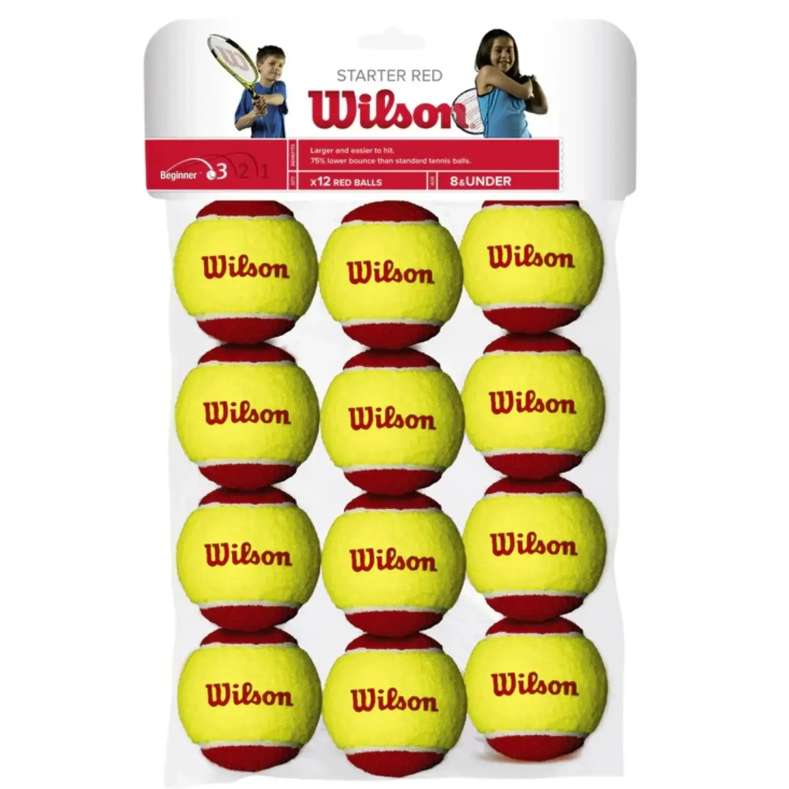 Wilson Tennis Ball Starter Red Tball 12 Pack