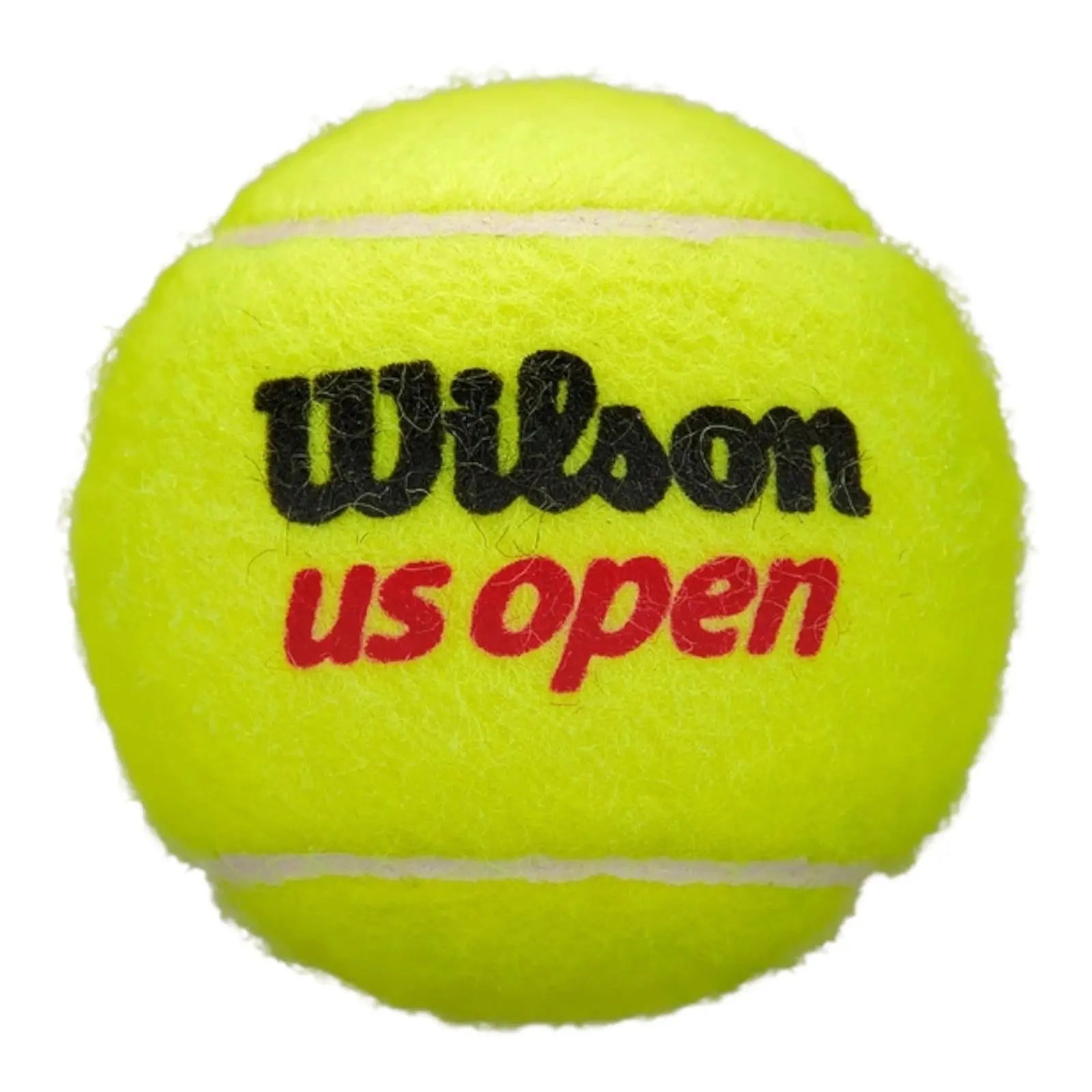 Bright yellow Wilson US Open Extra Duty tennis ball with black and red branding.