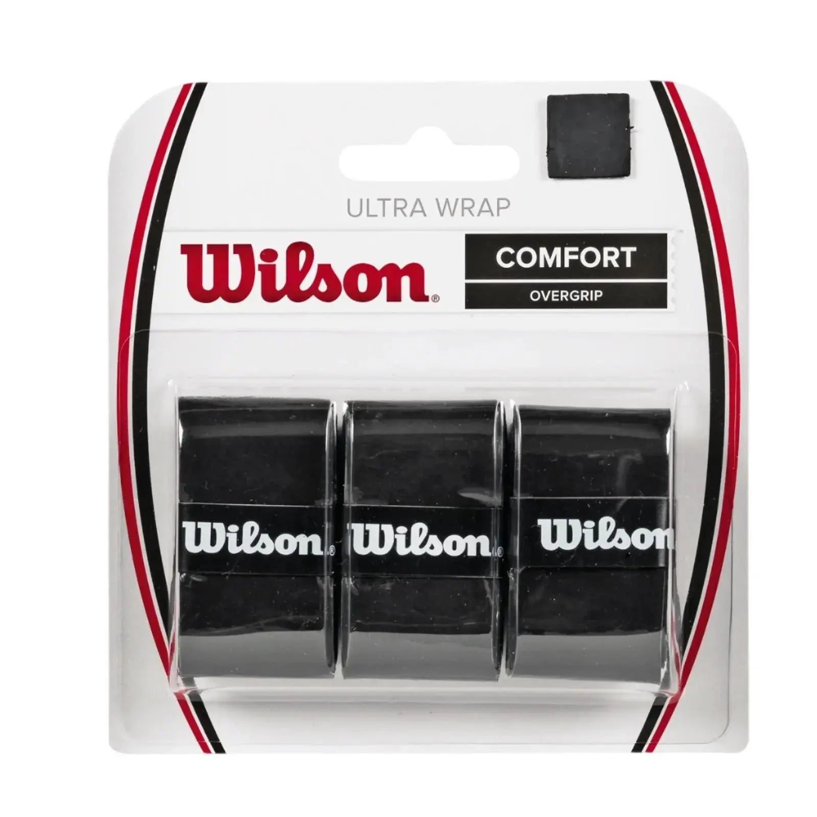 Wilson Tennis Ultra Warp Overgrip-Black - 3 Pack