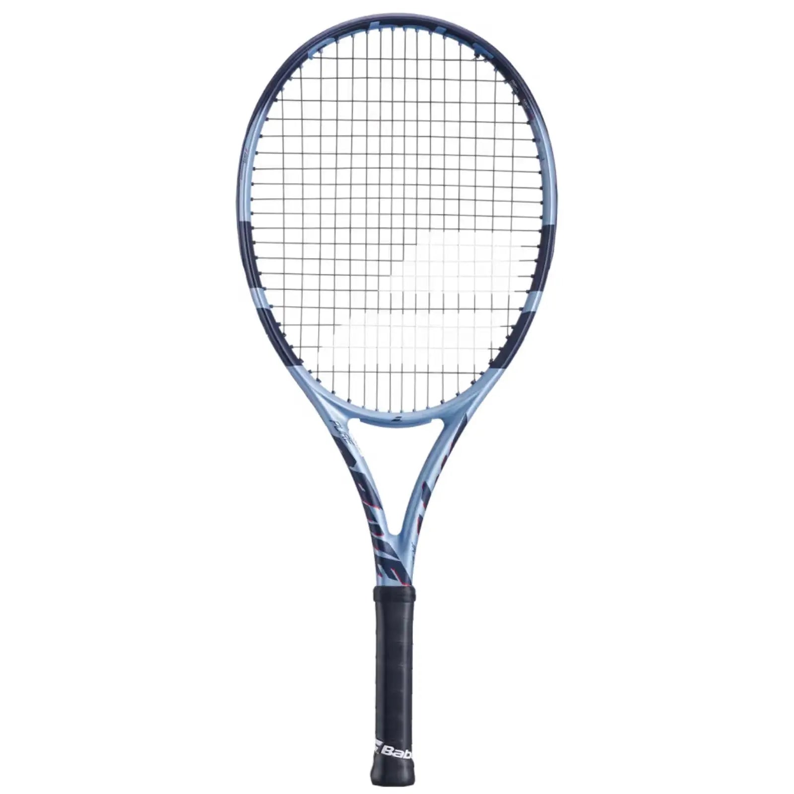 Babolat Pure Drive Junior 26 tennis racquet, blue and black graphite with black grip.