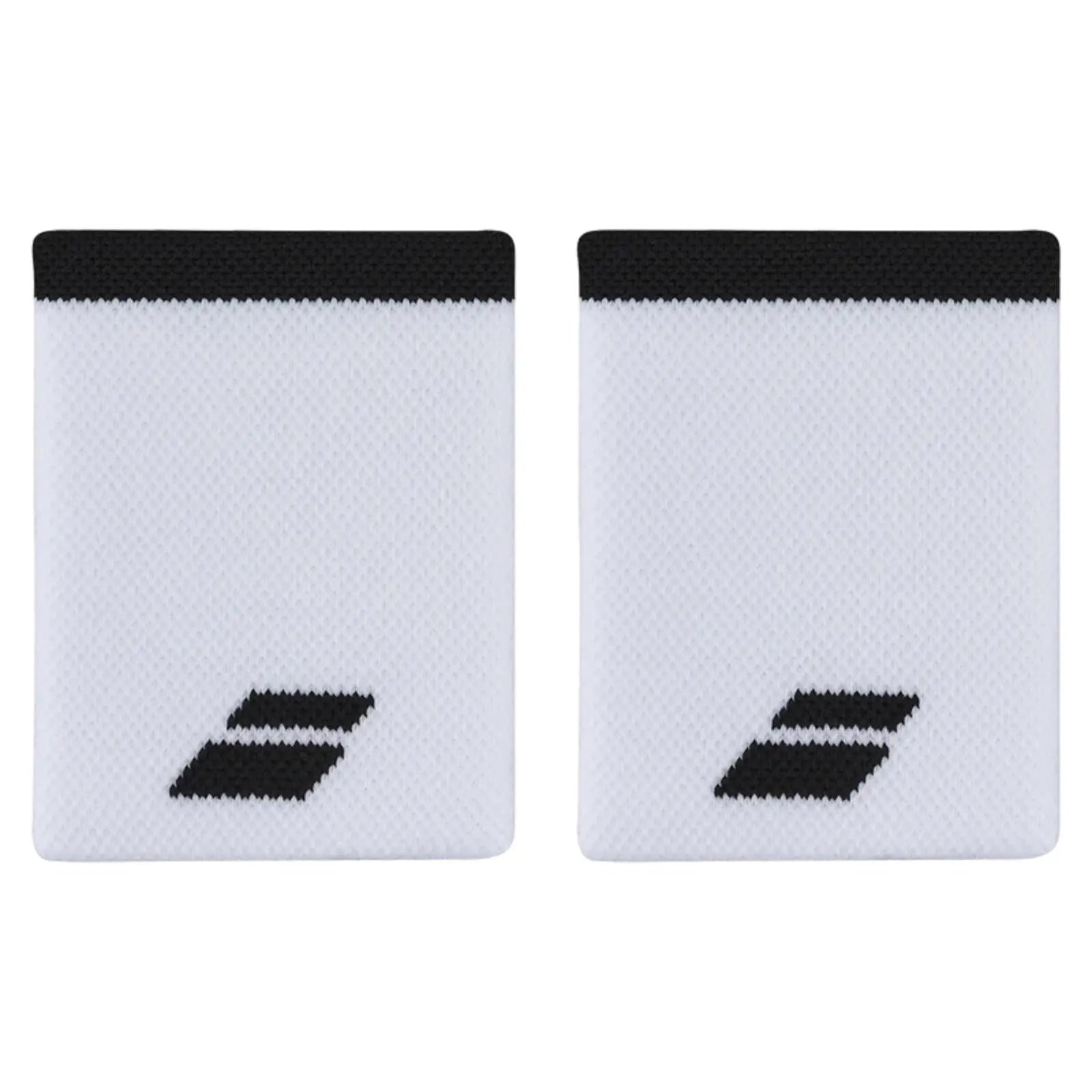 Babolat Logo Jumbo Wristband - White/Black - 2 Pack