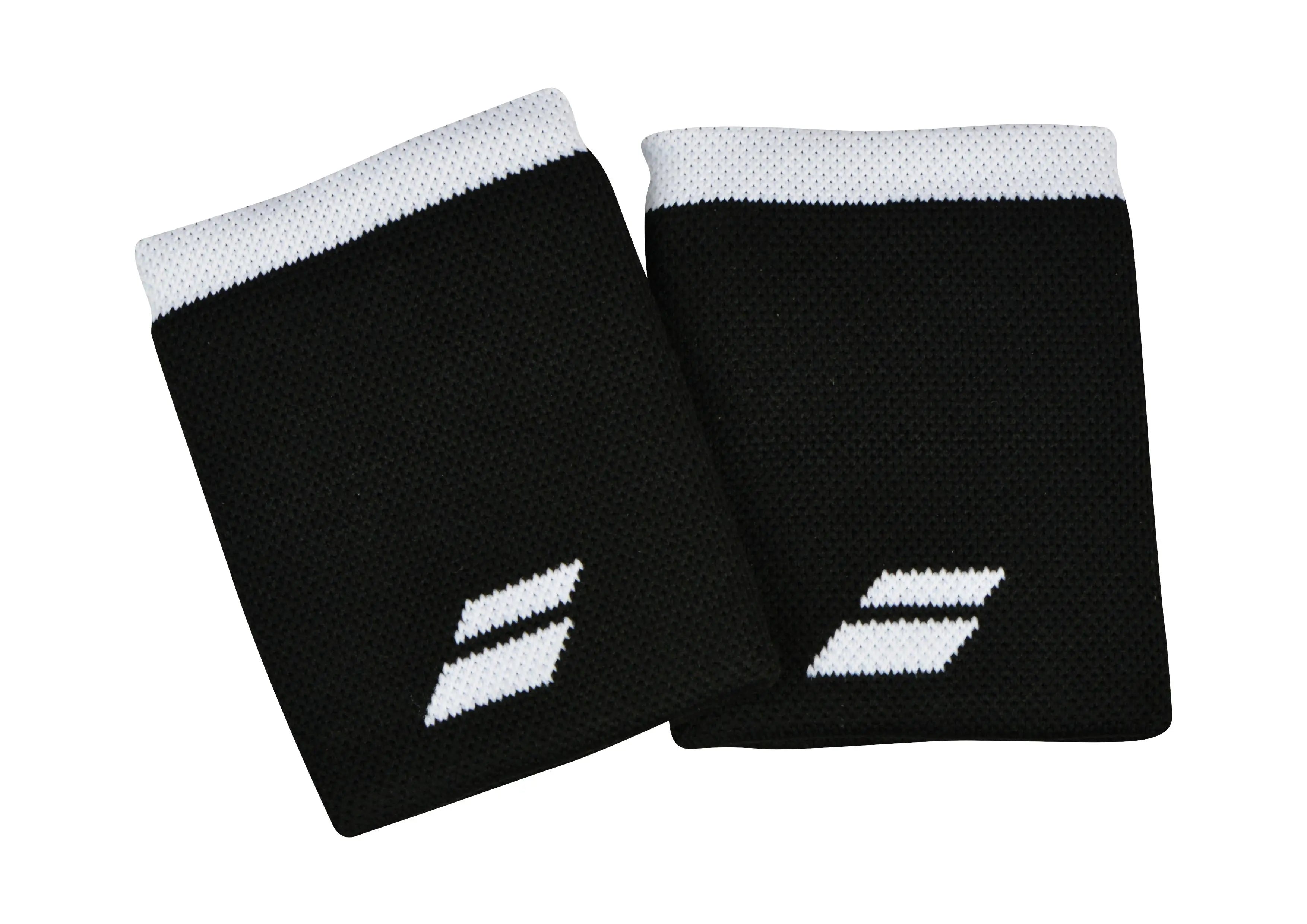 Babolat Logo Wristband Jumbo - Black/White - 2 Pack