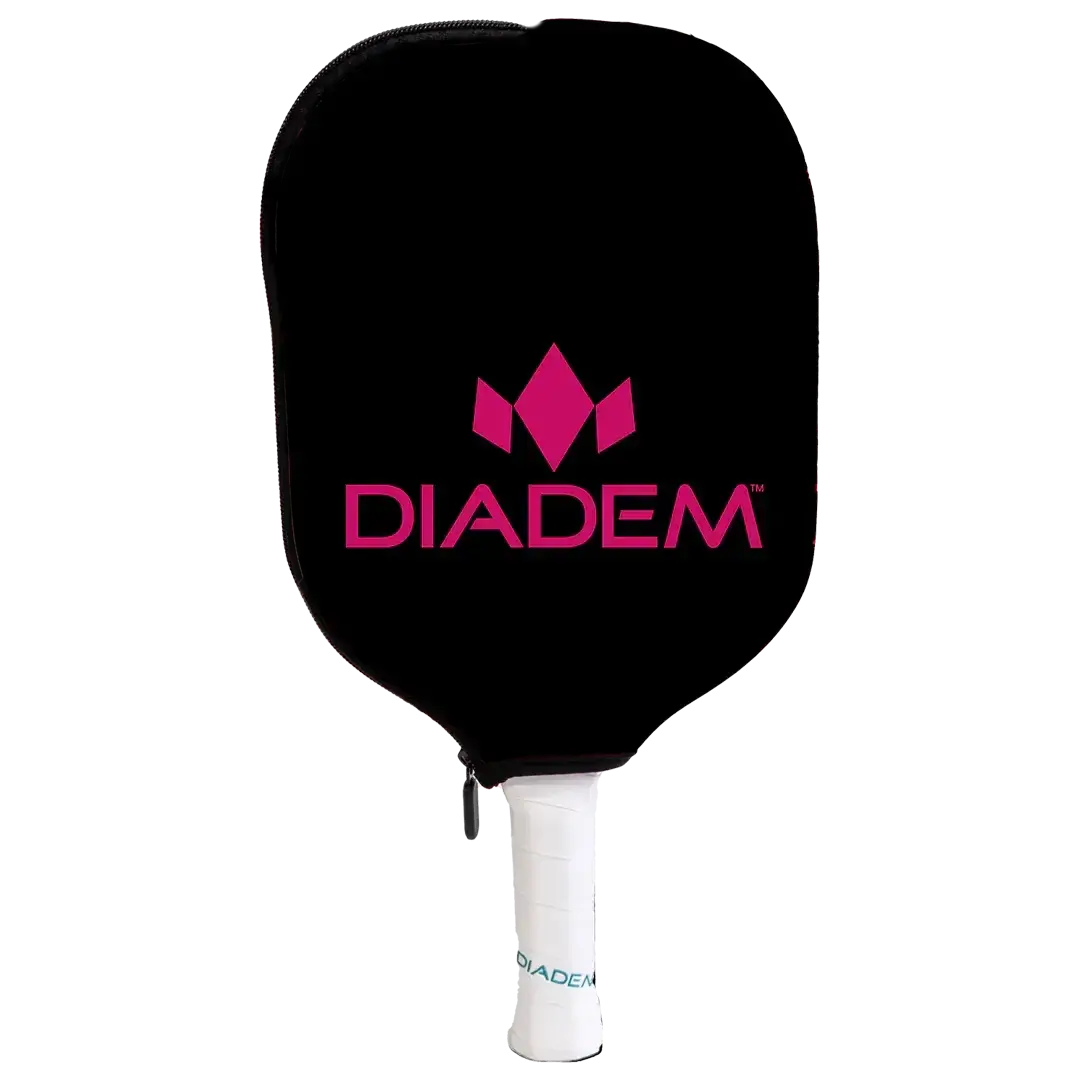Diadem Pickleball Paddle Cover - Black W/Pink Diadem