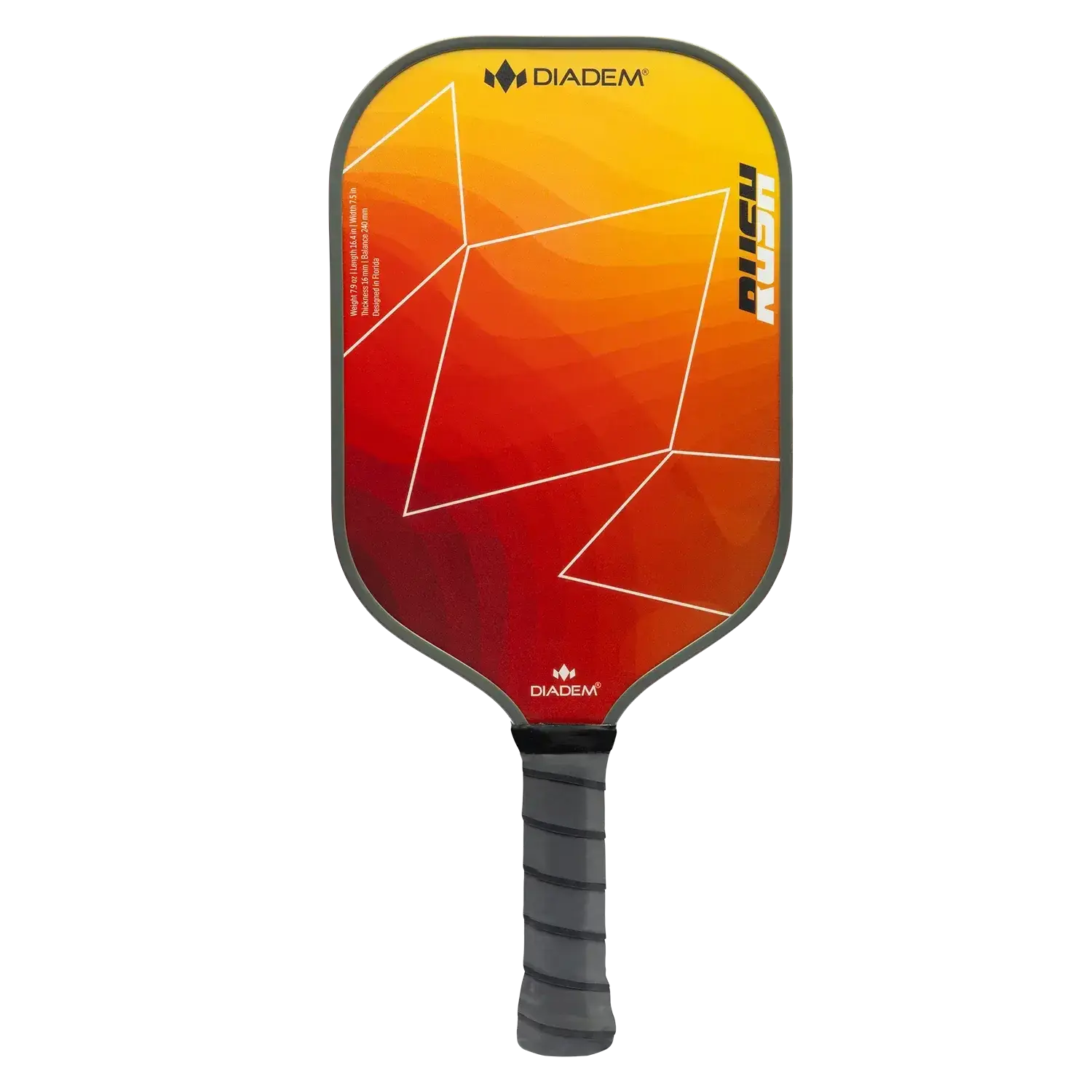 Diadem Pickleball Paddle Rush - Sunset (Red/Orange)