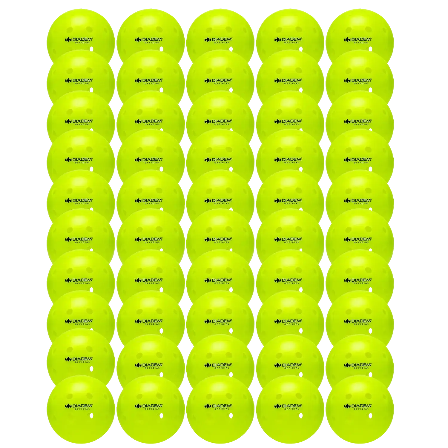 Diedem Official Pickleball Outdoor Ball - 50 Pk Neon