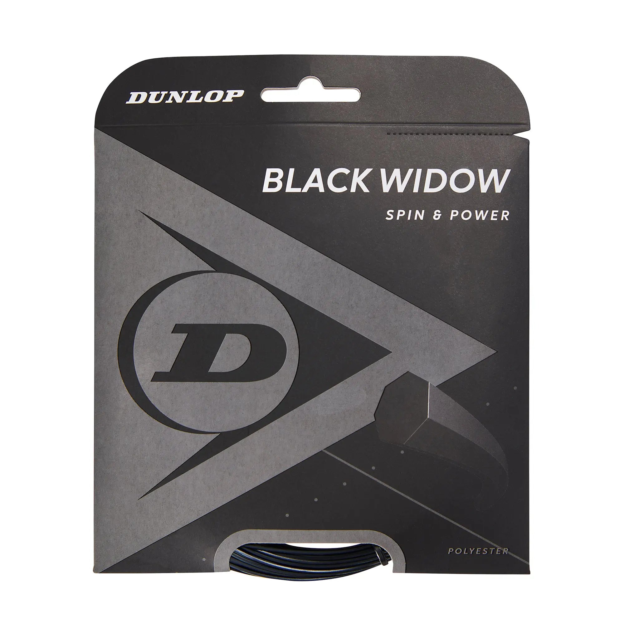 Dunlop Tennis String Black Widow 17G Set - Polyester - Shaped