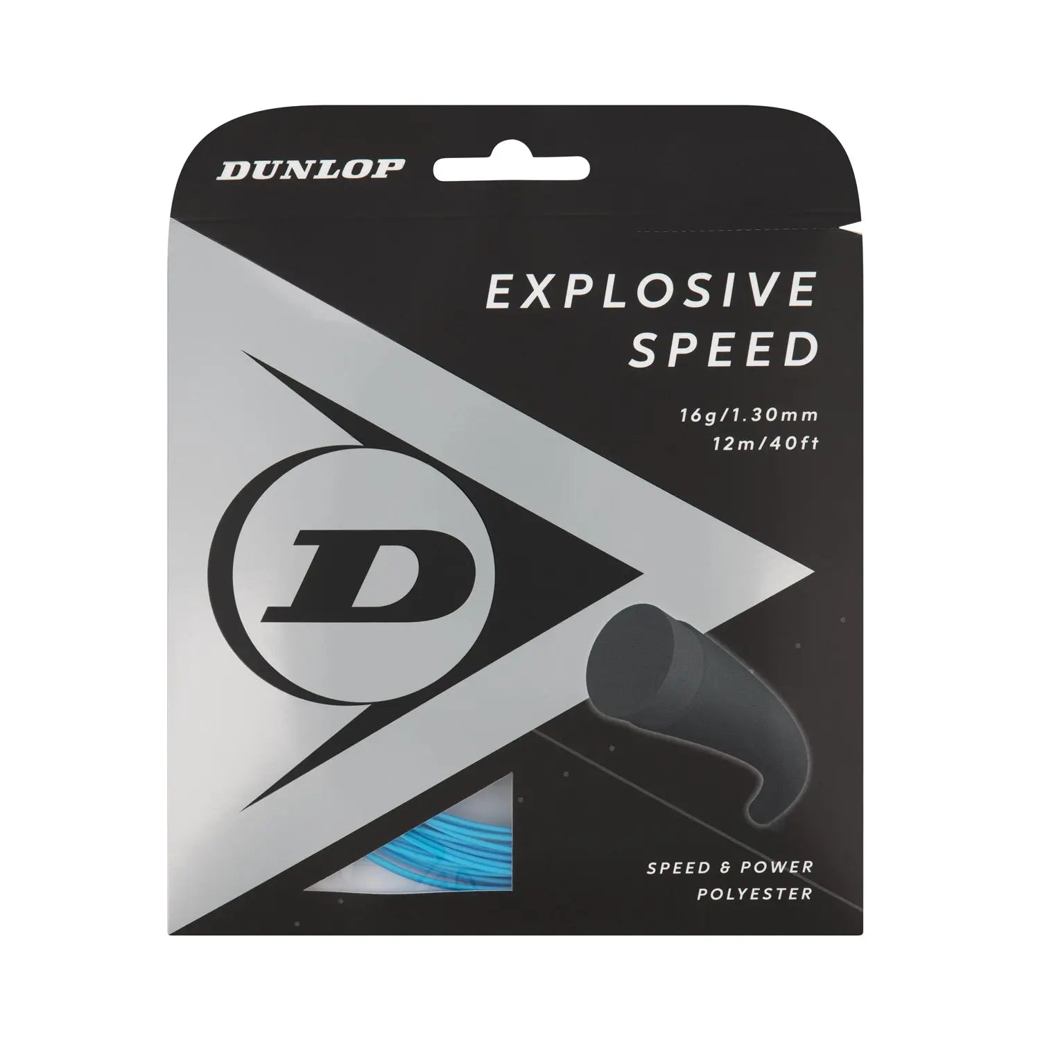 Dunlop Tennis String Explosive Speed 16G Set Blue - Polyester - Round