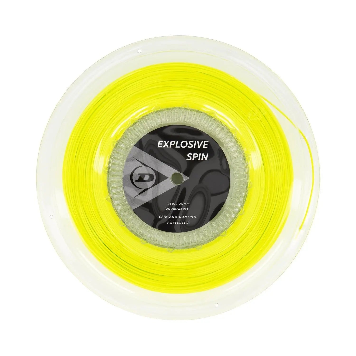 Dunlop Tennis String Explosive Spin 16G 200M Reel Yellow - Polyester - Shaped
