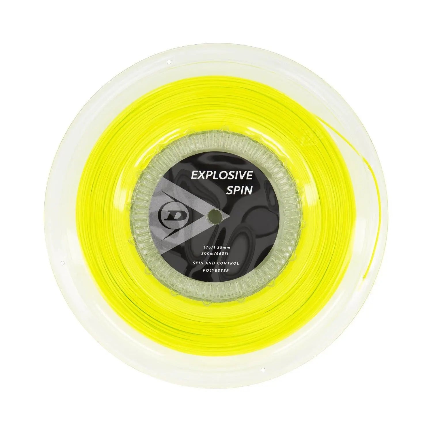 Dunlop Tennis String Explosive Spin 17G 200M Reel Yellow - Polyester - Shaped