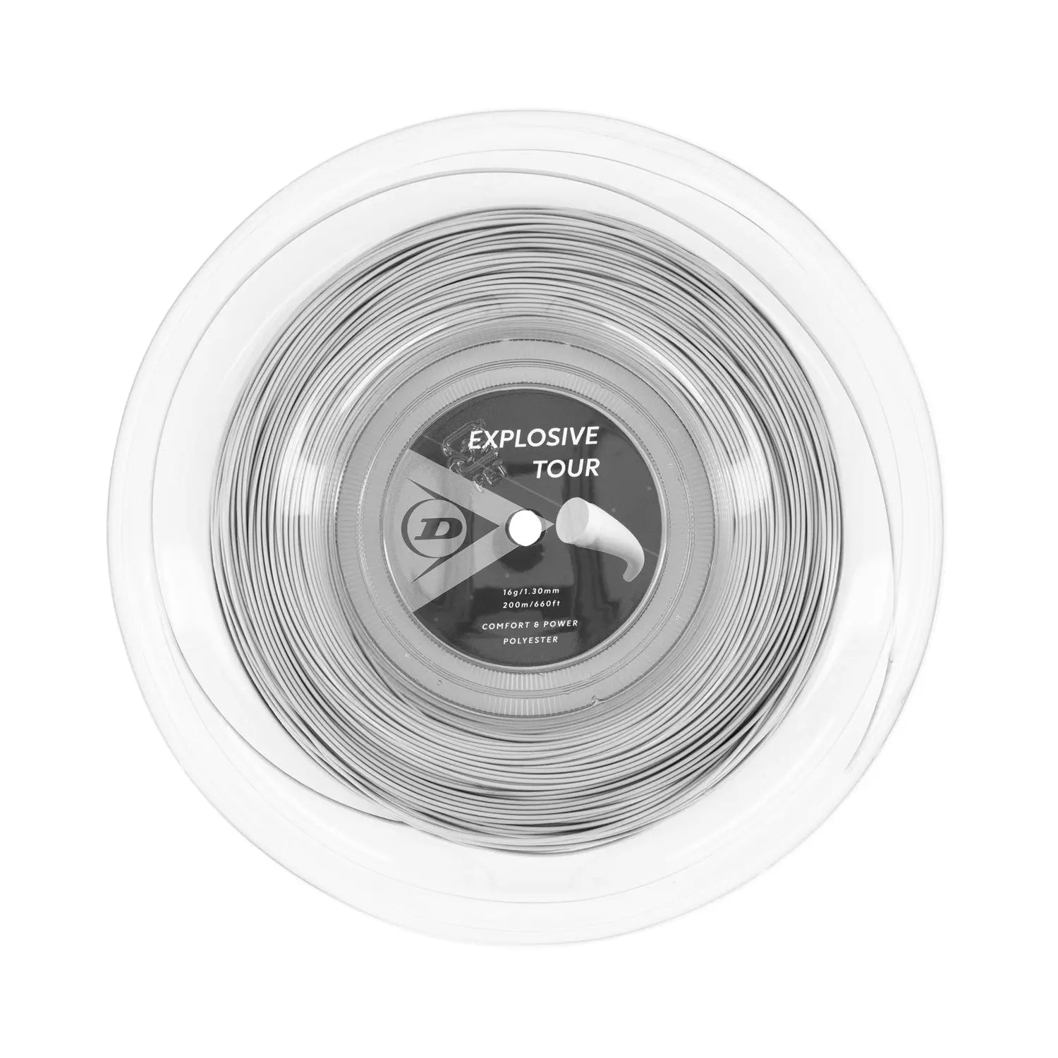 Dunlop Tennis String Explosive Tour 16G 200M Reel Silver - Polyester - Round