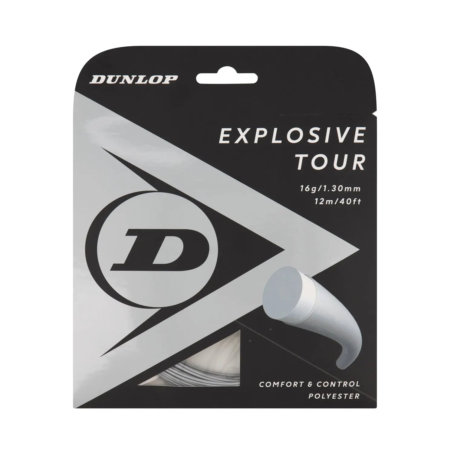 Dunlop Tennis String Explosive Tour 16G Set Silver - Polyester - Round