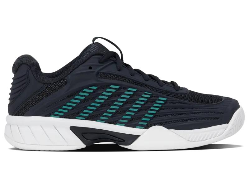 KSwiss Junior Tennis Shoes Hypercourt Express 3 - All Court - Carbon/Baltic/White