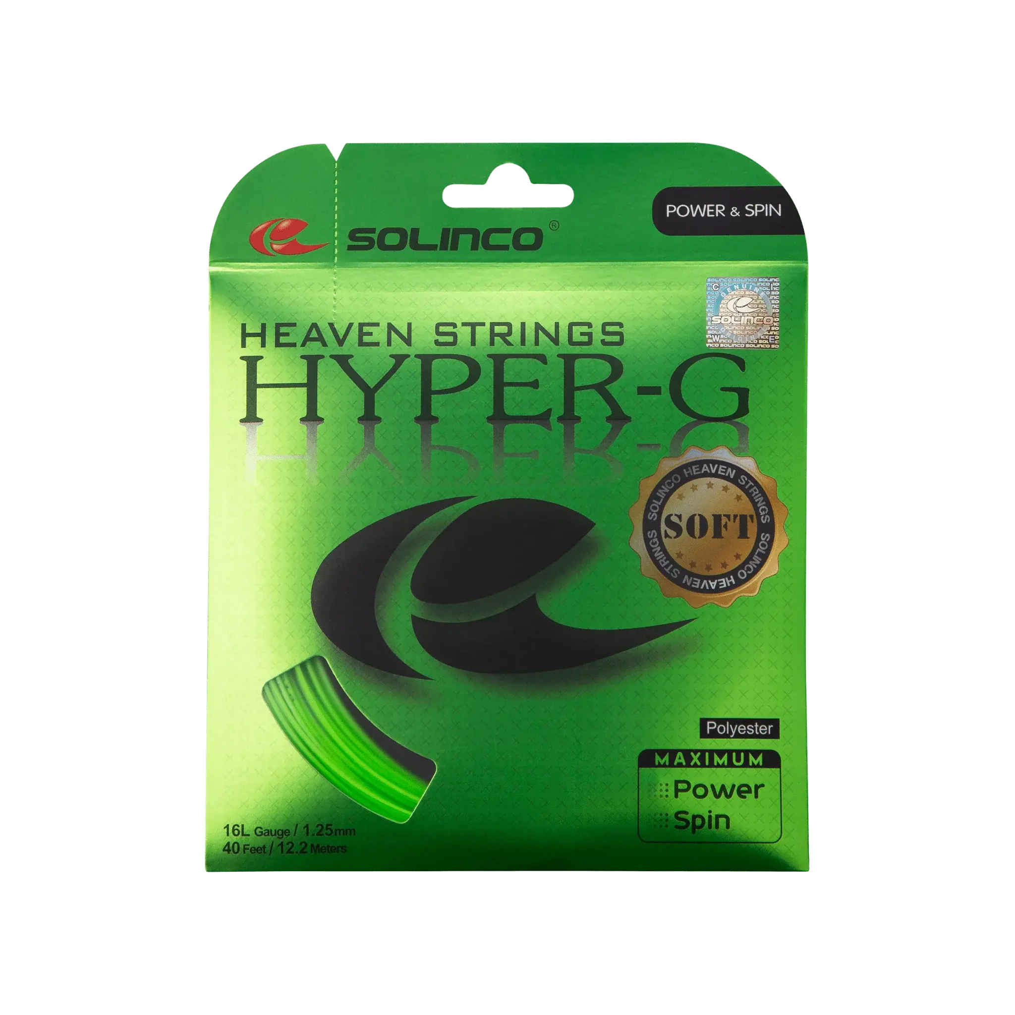 Solinco Hyper-G Soft Tennis String Set 1.3mm 16 Gauge -Green