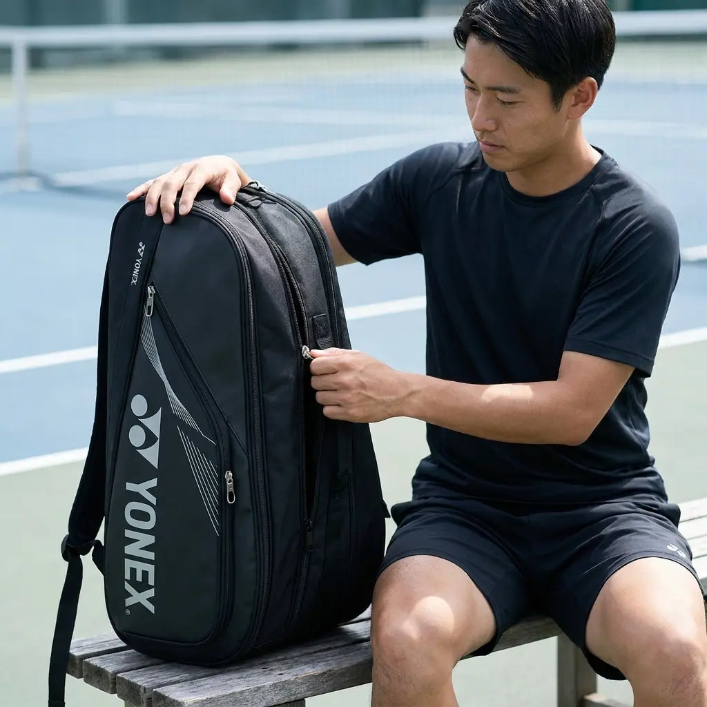 Yonex Pro Tennis Racquet Bag 6 Racquets-Black