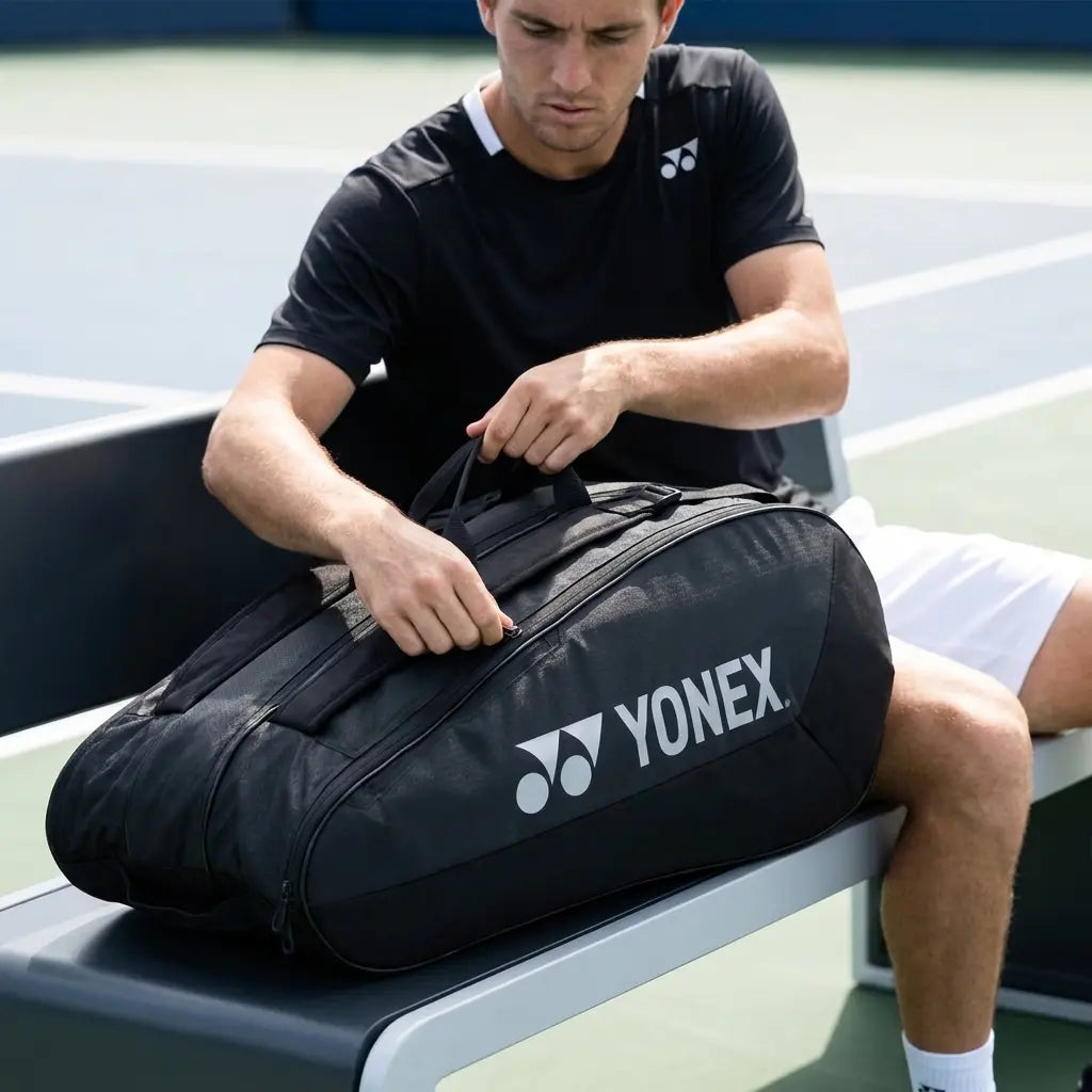 Yonex Team Tennis Racquet Bag 12 Racquets-Black