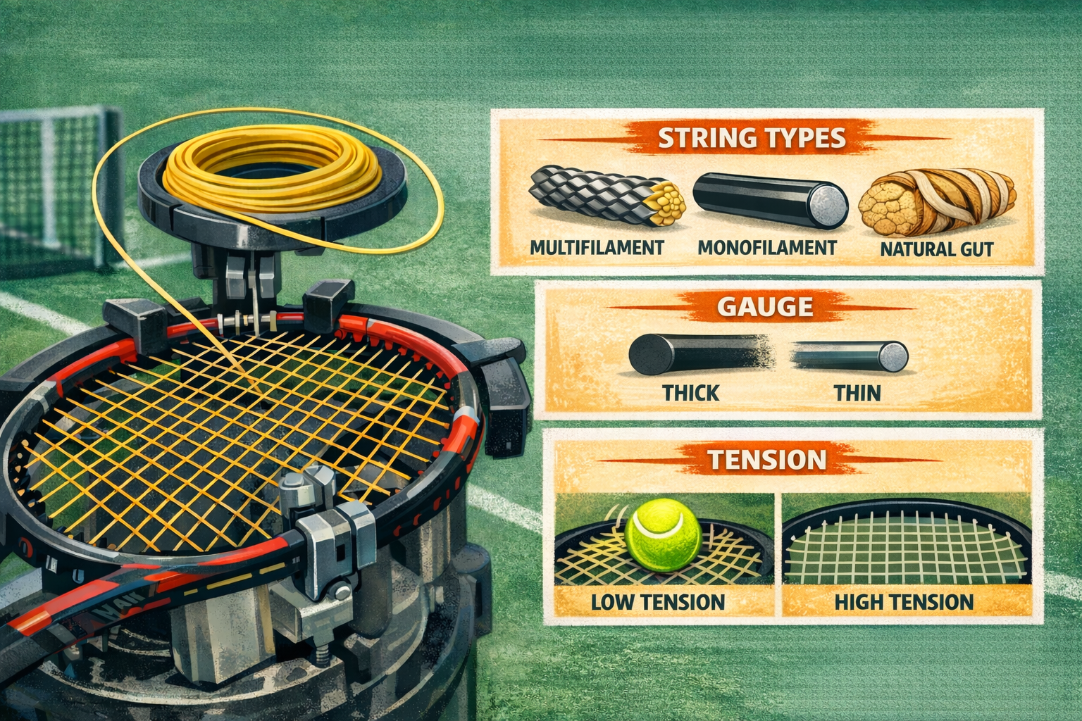 Guide, How to Choose Tennis Racquet String?