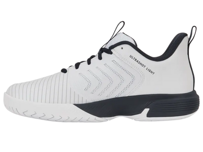 KSwiss Junior Tennis Shoes Ultrashot Light - All Court - White/Carbon/Baltic